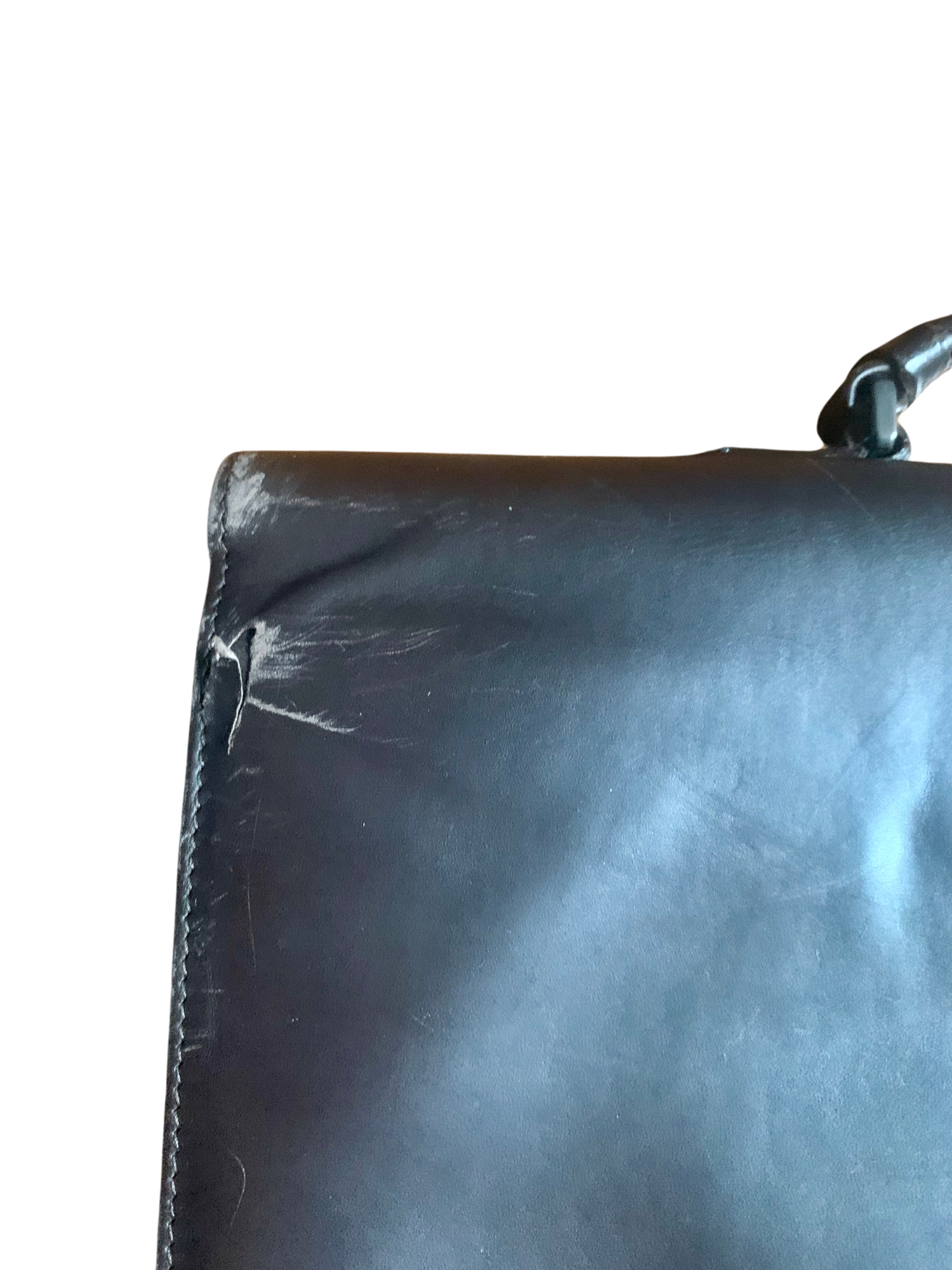90s Bottega Venetta Brown Leather 3 Folder Briefcase — Sunset Blvd