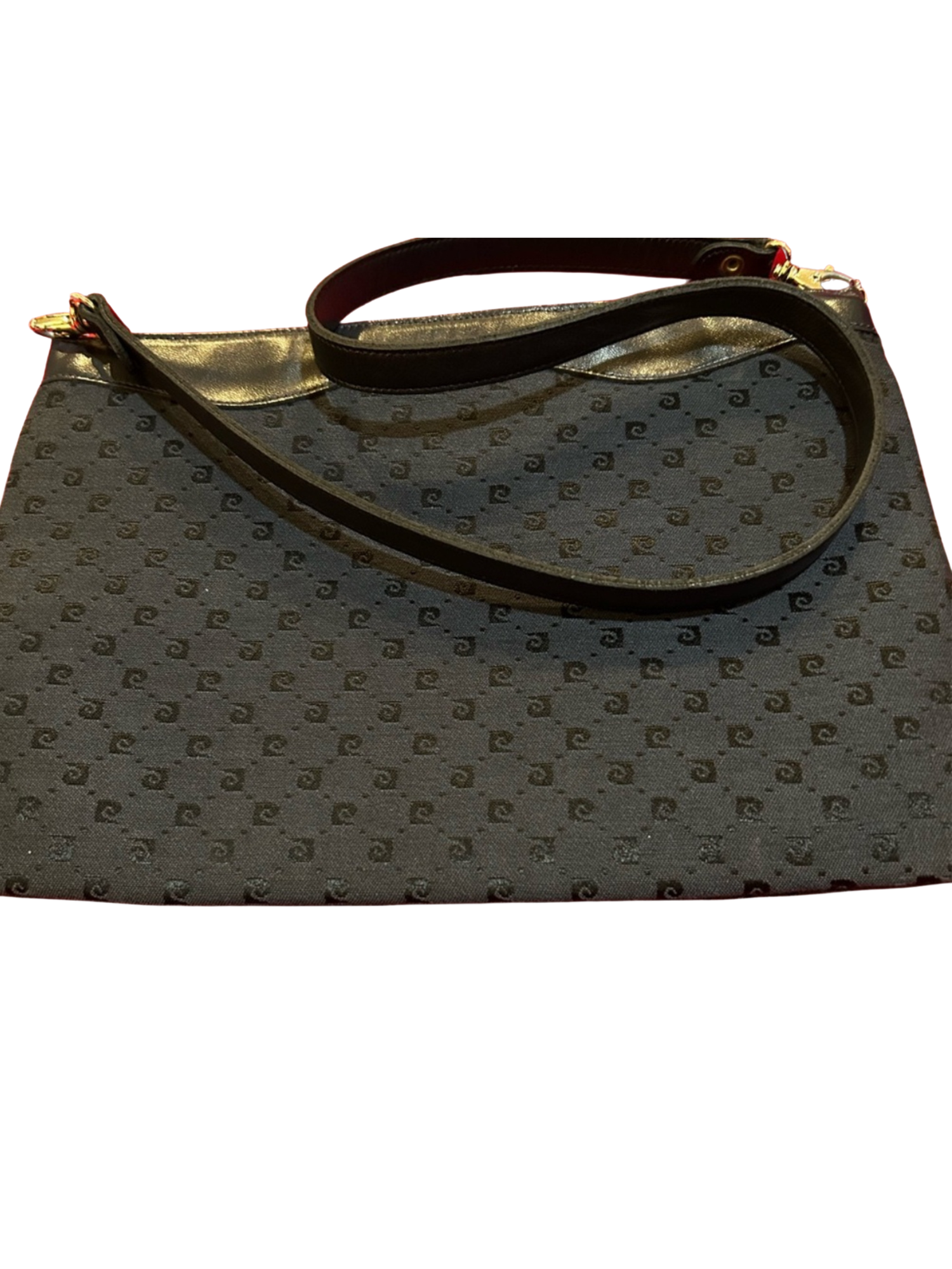 90s Pierre Cardin Navy Cotton Shoulder Handbag — Sunset Blvd 
