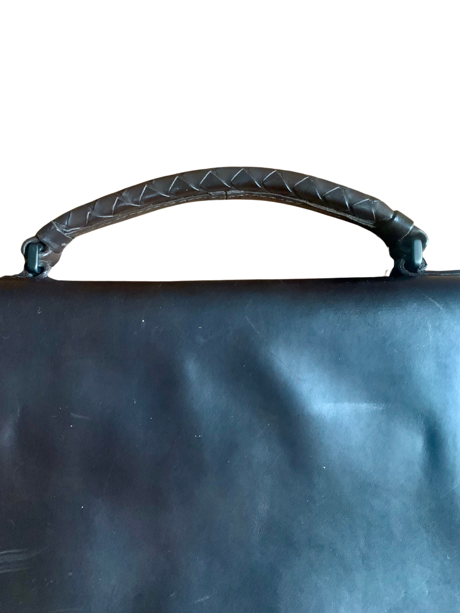 90s Bottega Venetta Brown Leather 3 Folder Briefcase — Sunset Blvd