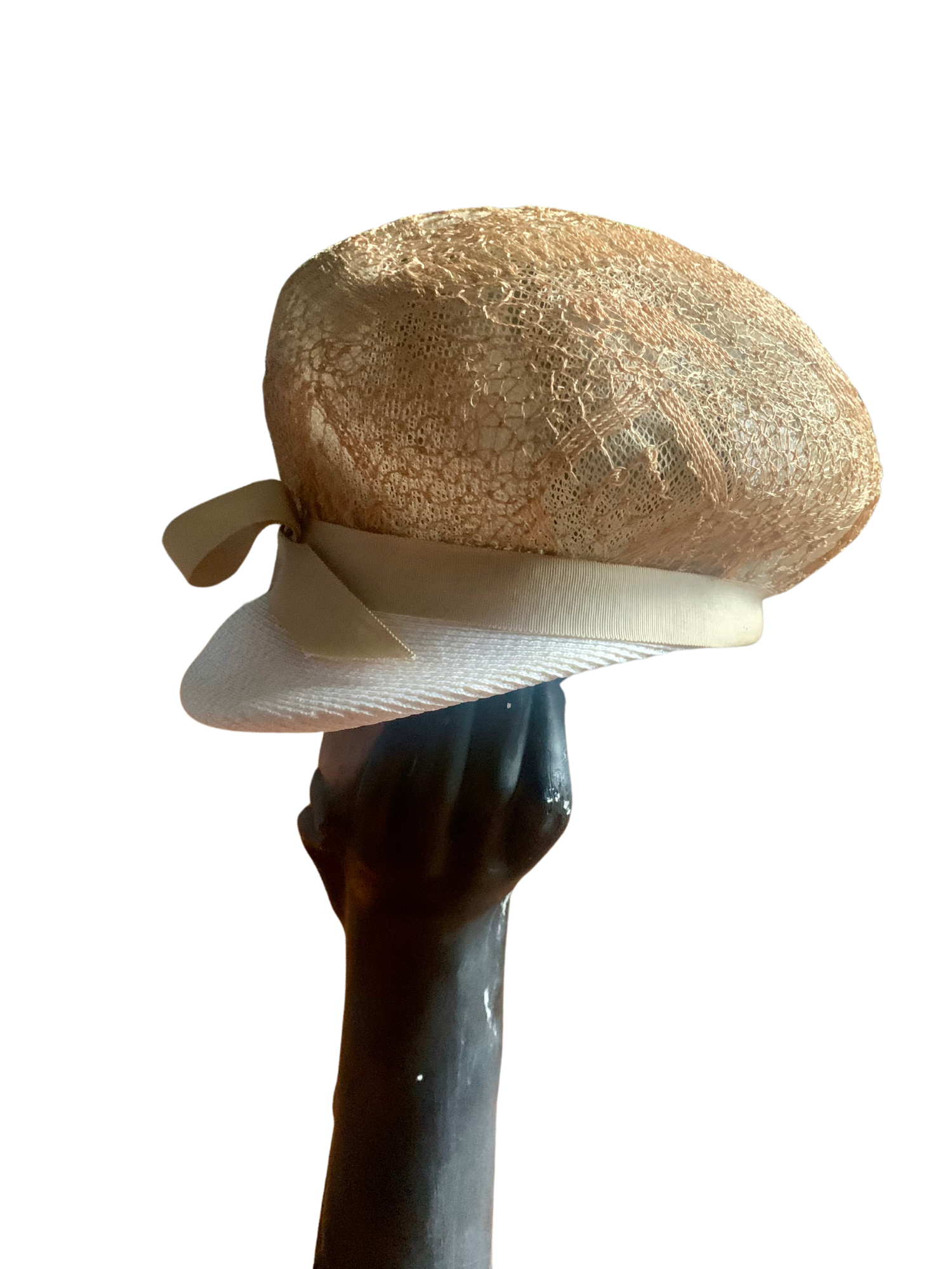 60s Yves Saint Laurent Beige Straw Hat w/ Bow — Sunset Blvd  display picture 2
