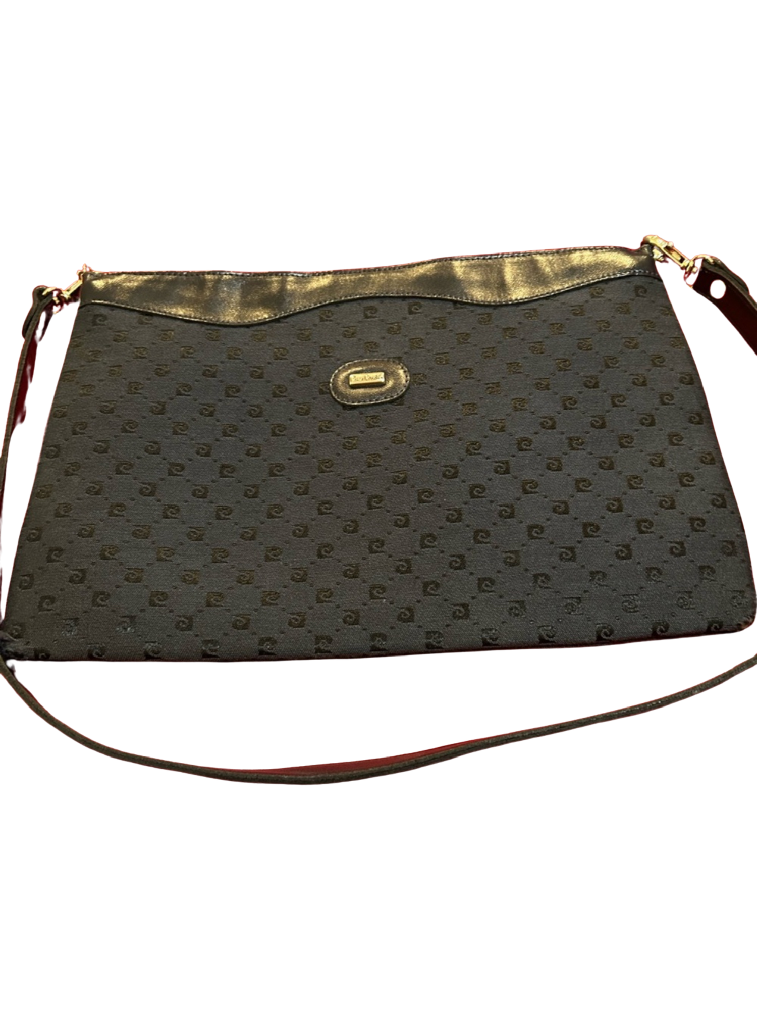 90s Pierre Cardin Navy Cotton Shoulder Handbag — Sunset Blvd 