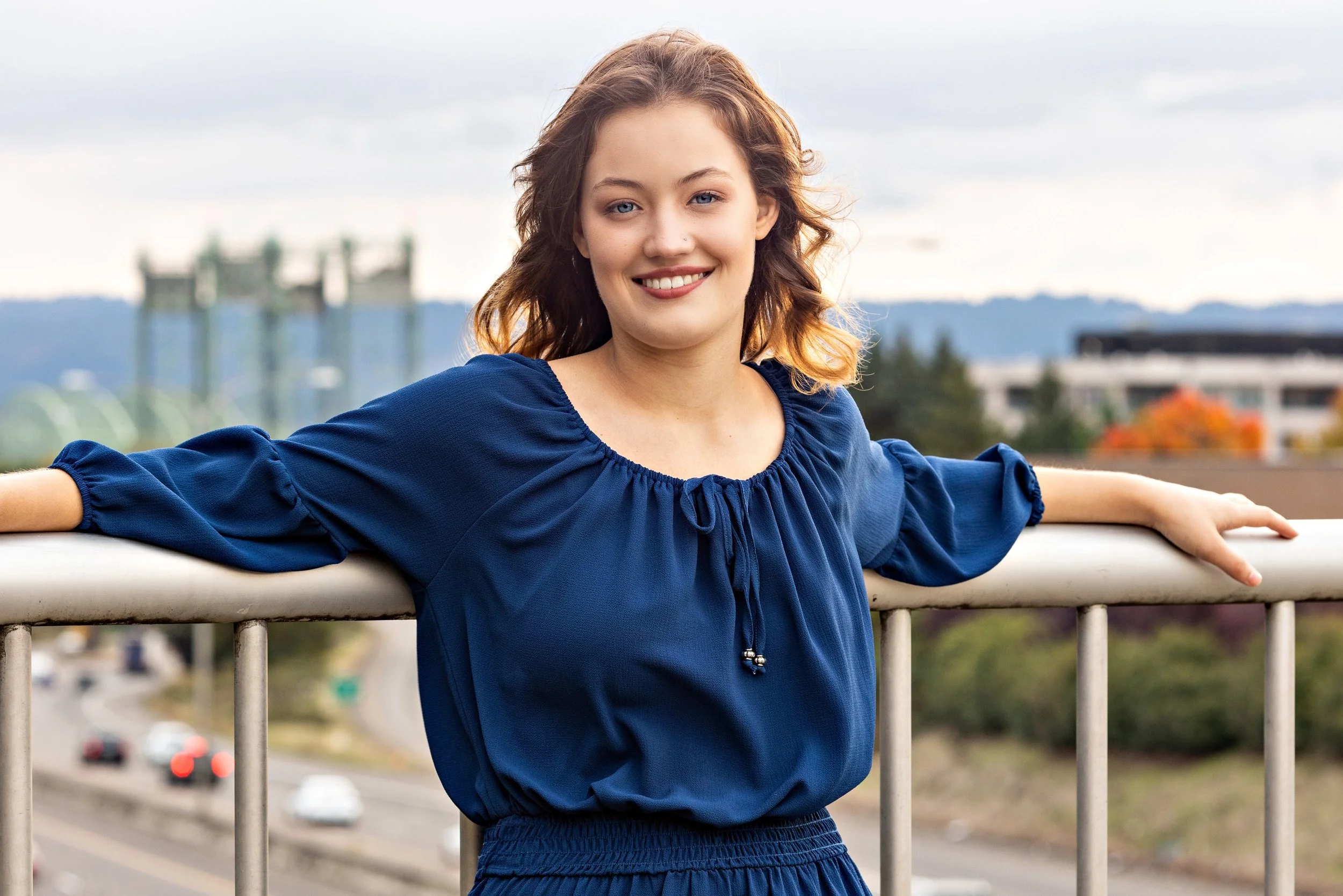 senior portraits I5 bridge Vancouver, WA Portland, OR