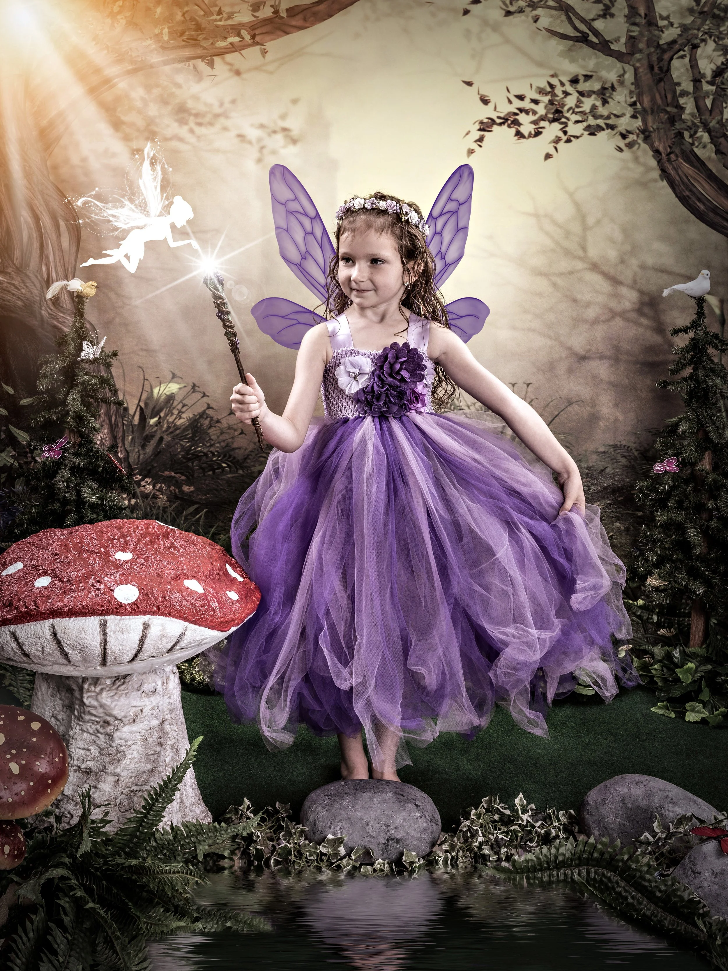 Fairy portrait session photographed at Studio Q Photography in Vancouver WA.