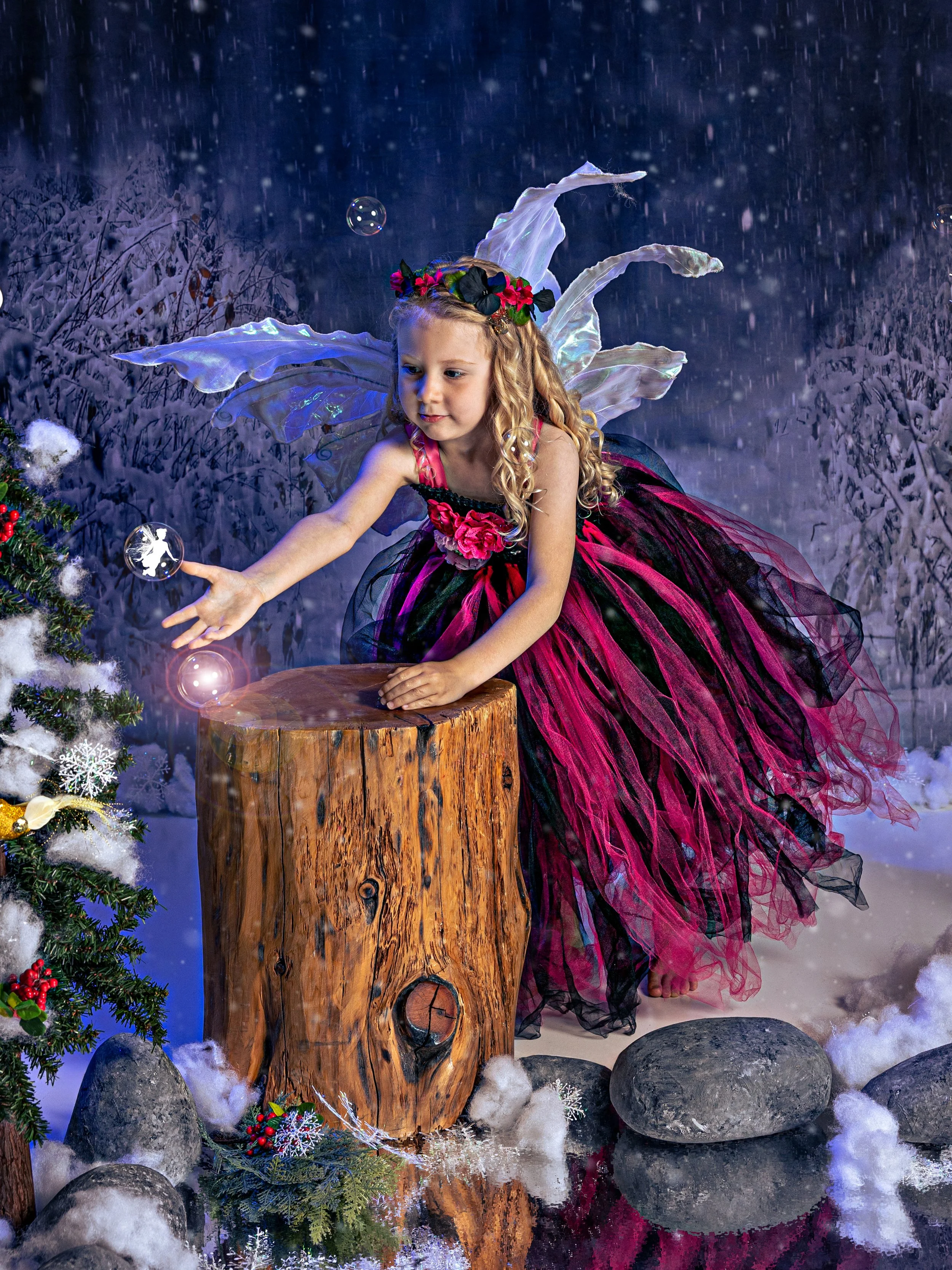 Fairy portrait session photographed at Studio Q Photography in Vancouver WA.