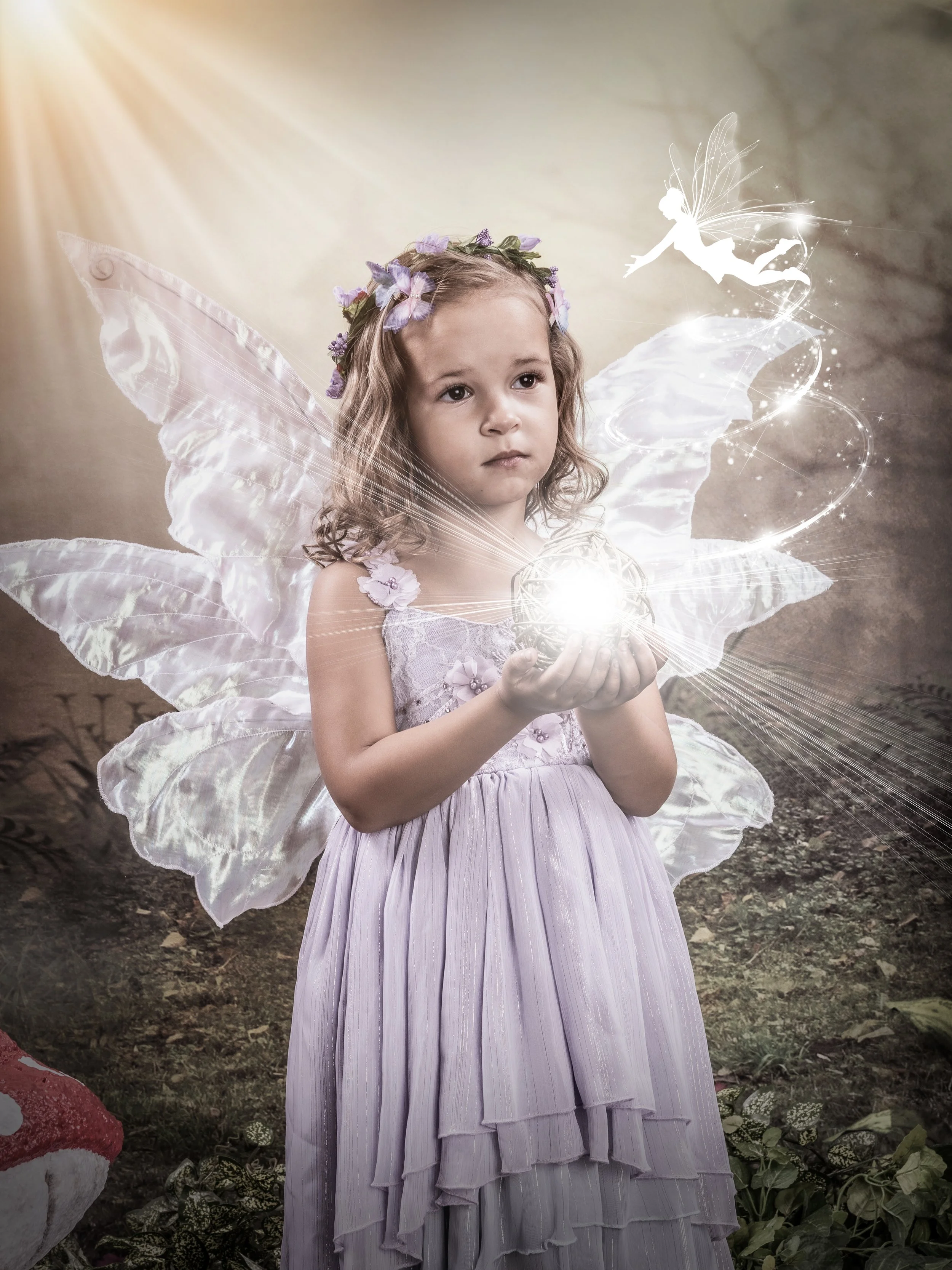 Fairy portrait session photographed at Studio Q Photography in Vancouver WA.