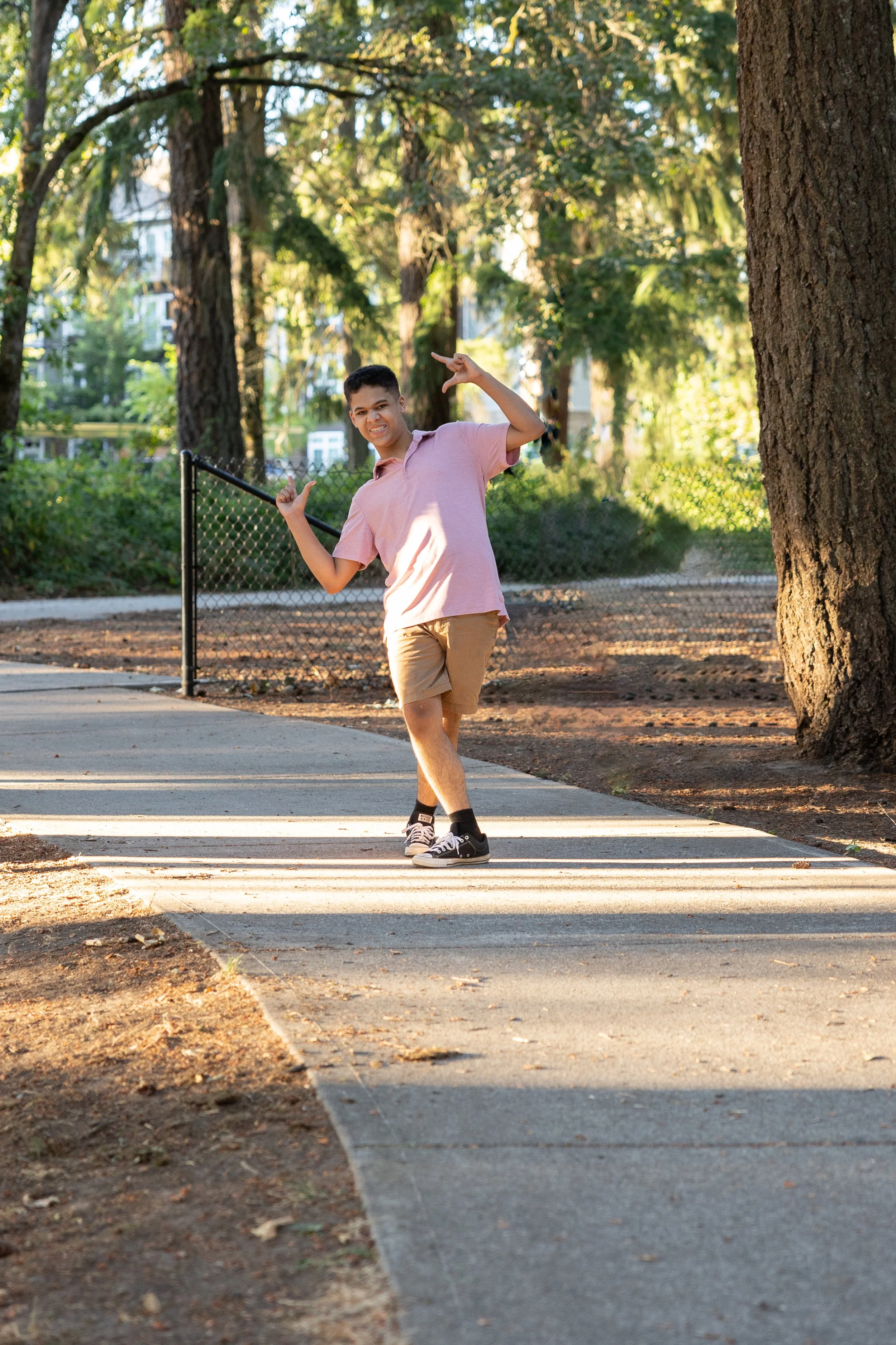 high school senior boy dancing