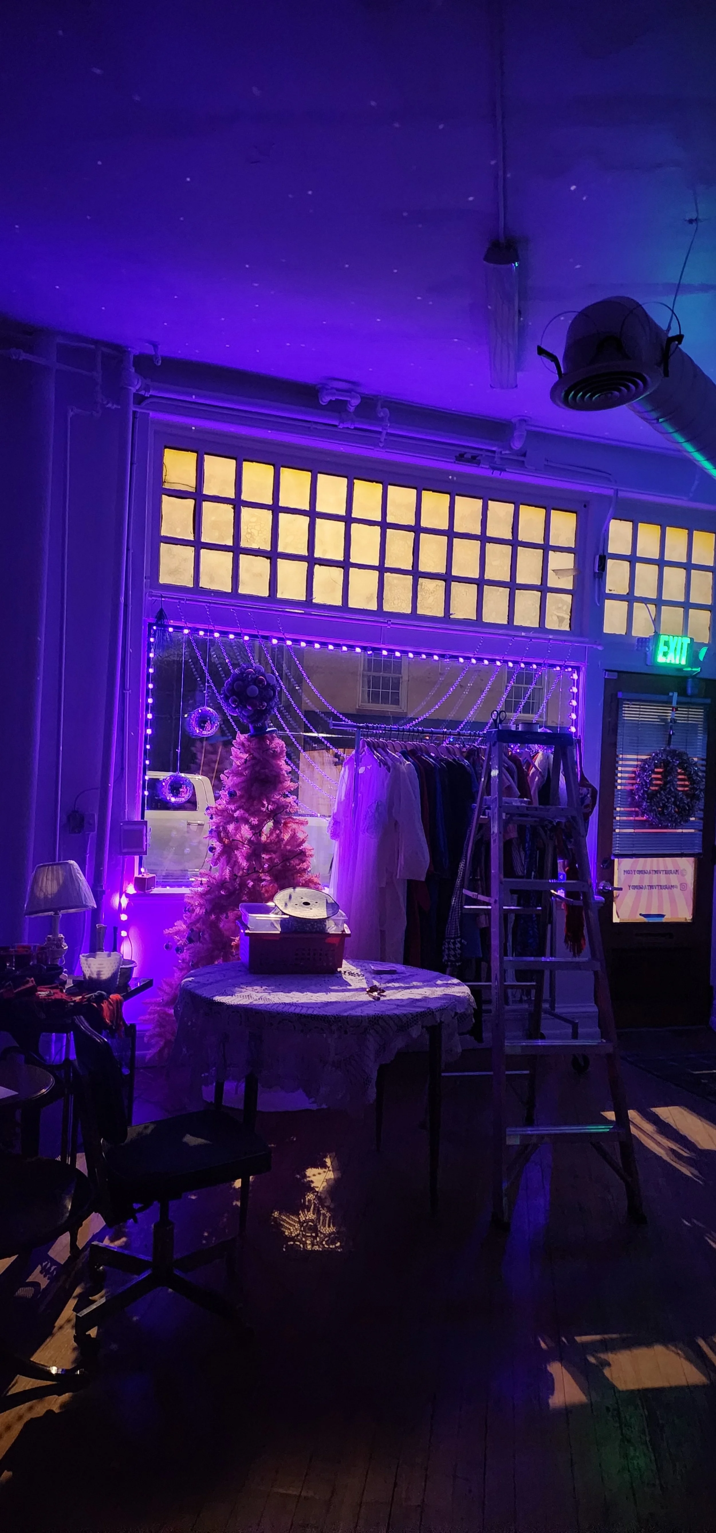The shop at night