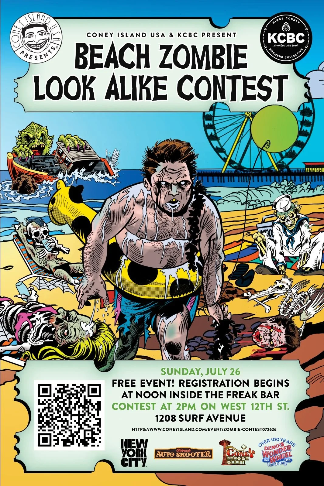 The Undead Take Over Coney Island For A Beach Zombie Look Alike Competition