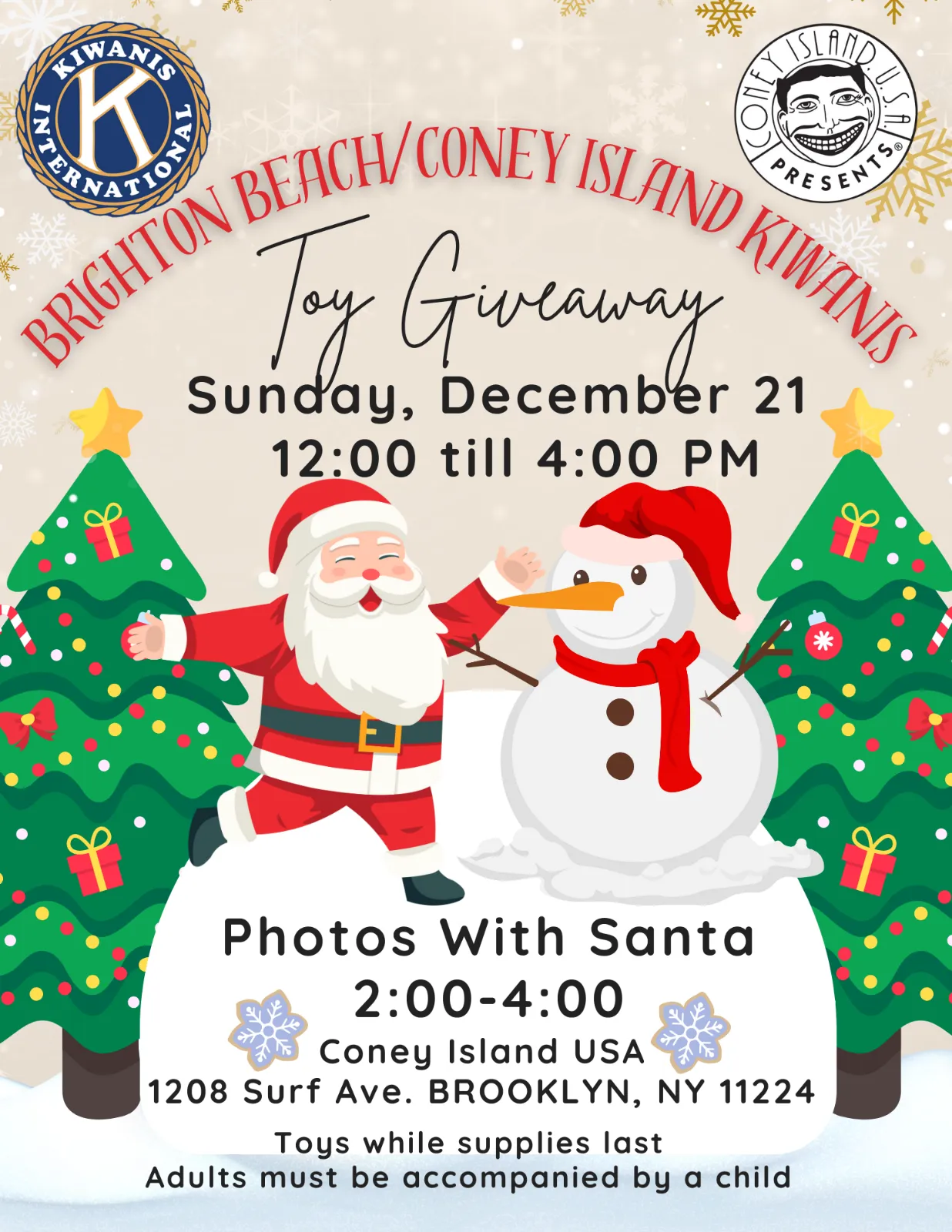 Brighton Beach/Coney Island Kiwanis Toy Giveaway