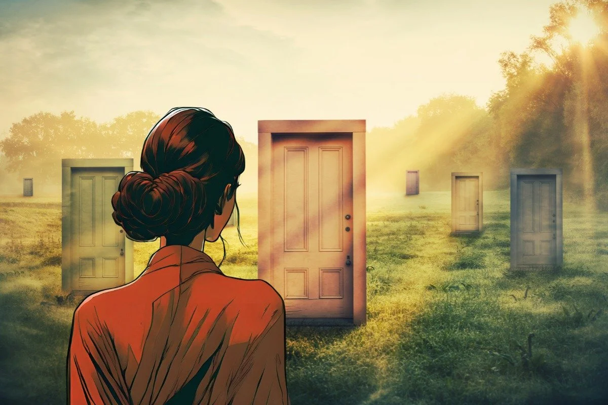 Have you spent much (or any, come to that) time thinking about doors?

A door is a threshold between two places, but most of us don't really notice them, much of the time.

Think about it, though. Doors are pretty amazing things. They can connect two