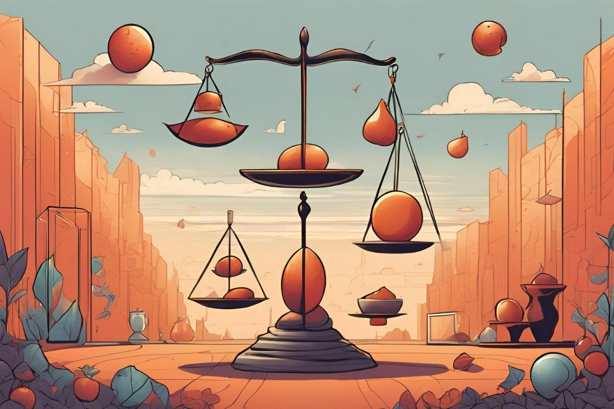 If I were a tightrope walker (I am not a tightrope walker), I would say that balance requires awareness and presence.

At least, at first.

If you've learned to walk a tightrope (or ride a bike), you'll know that eventually the micro-movements requir