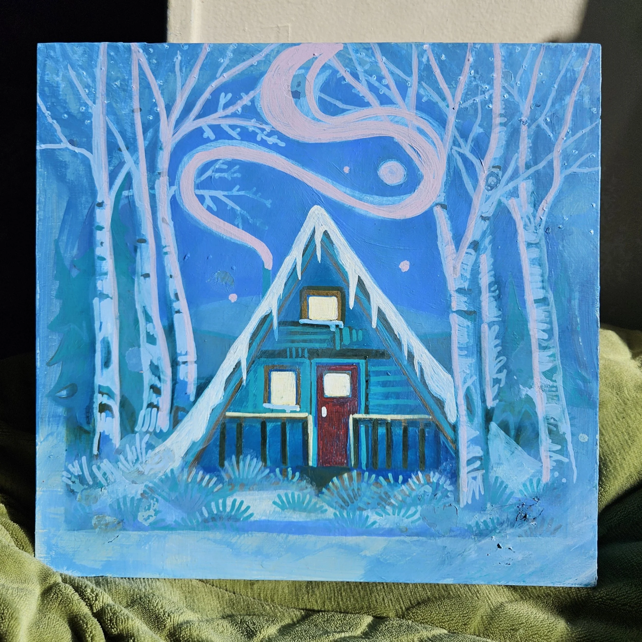 Snowy Cabin Original