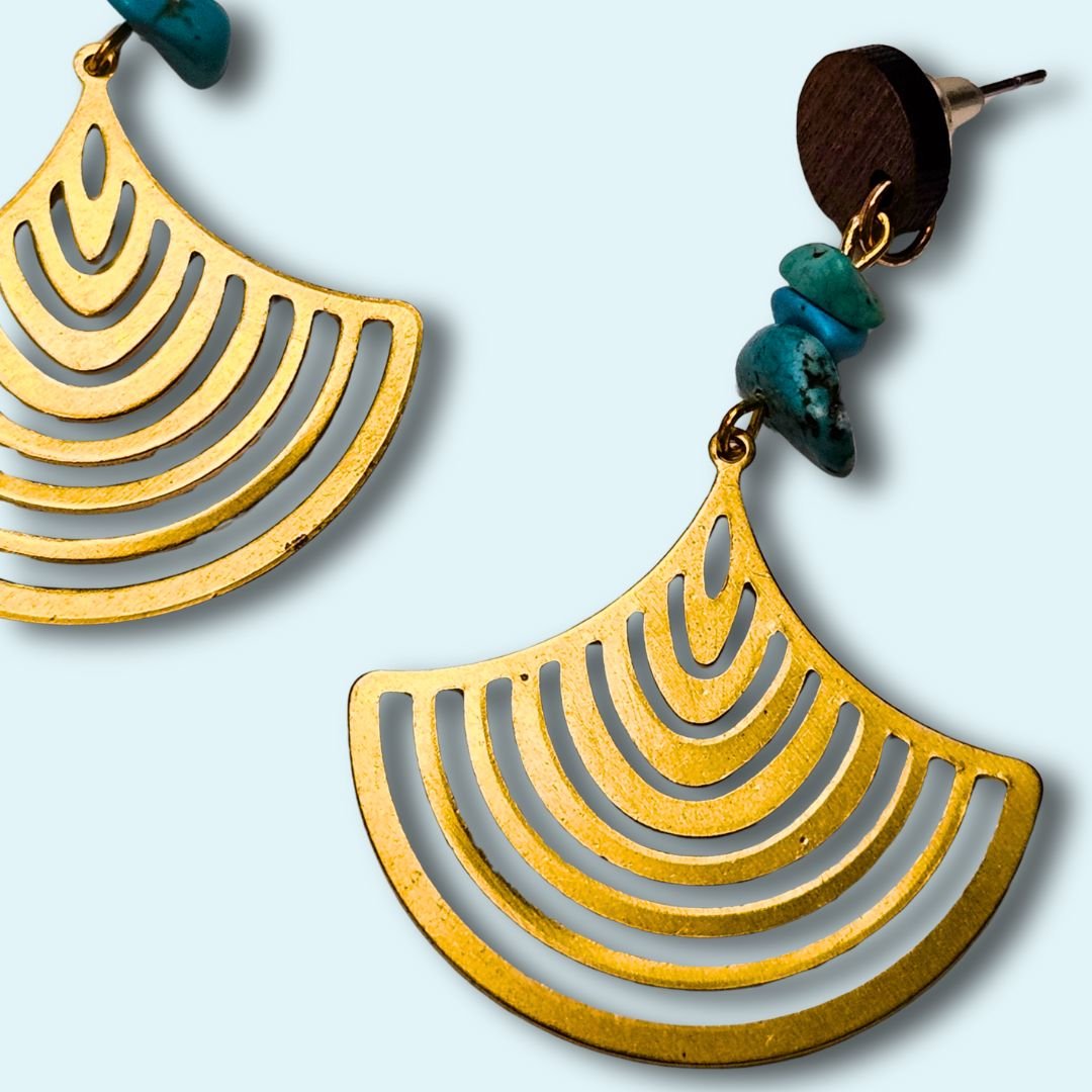 Bronze Wave Earrings