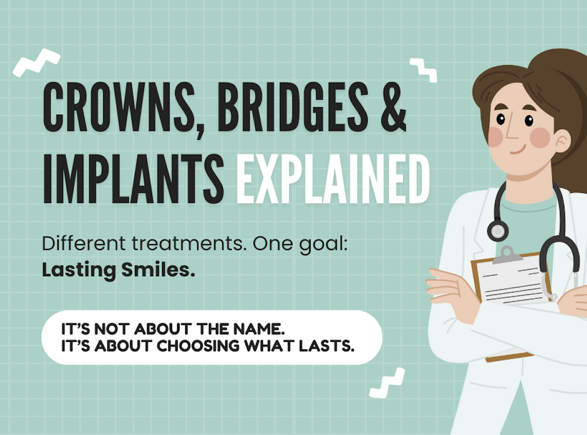 Crown vs. Bridge vs. Implant: What's Really the Difference? 