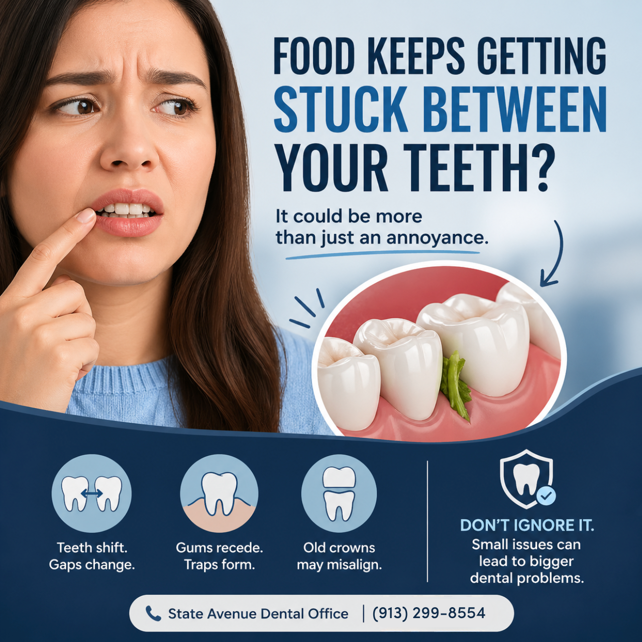 Why Food Keeps Getting Stuck Between Your Teeth