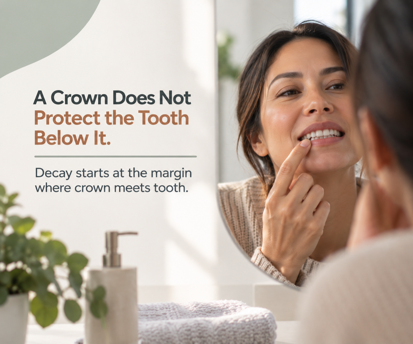 A Crowned Tooth Can Still Get a Cavity