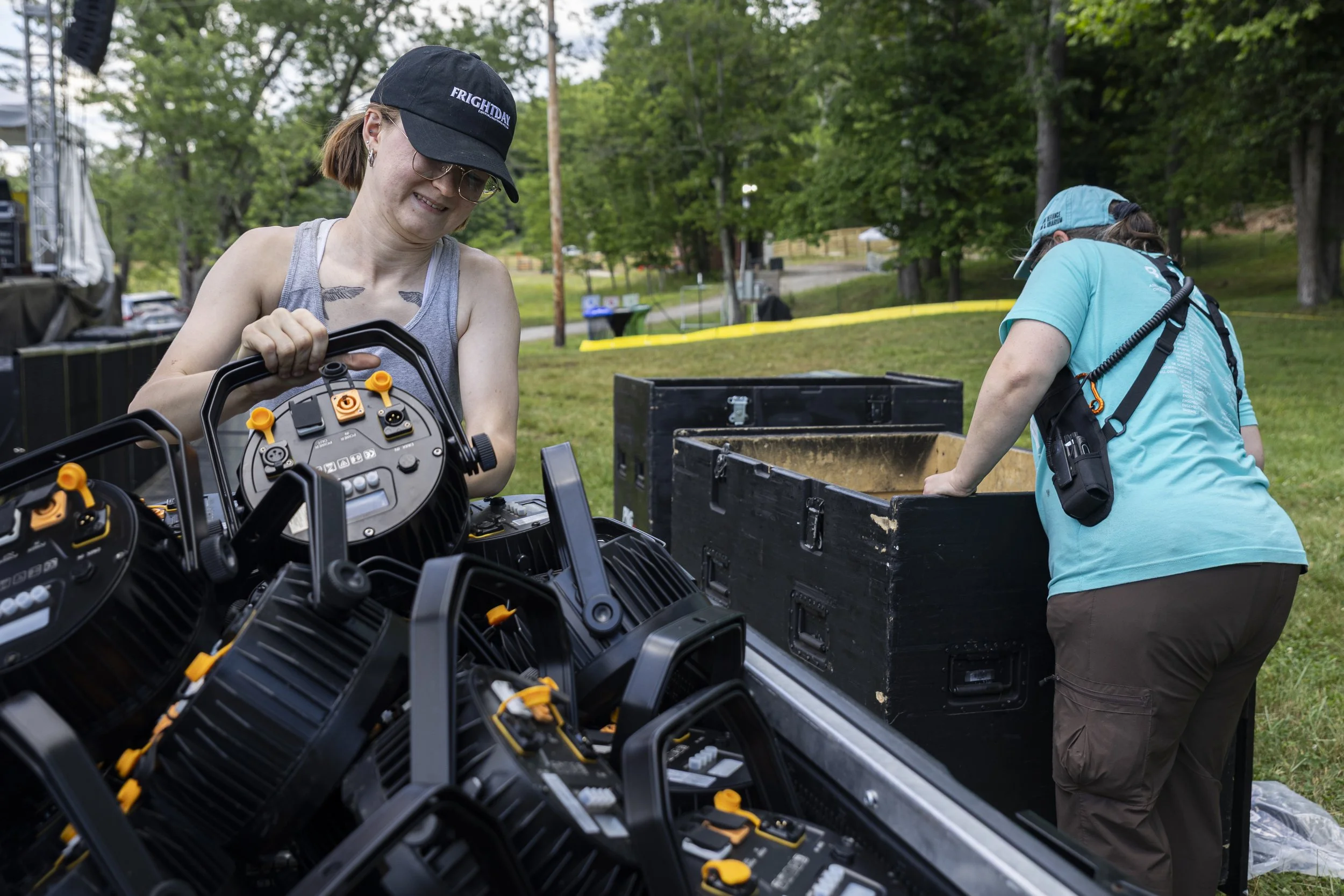 Nelsonville Music Festival set-up volunteers, 6/16/26