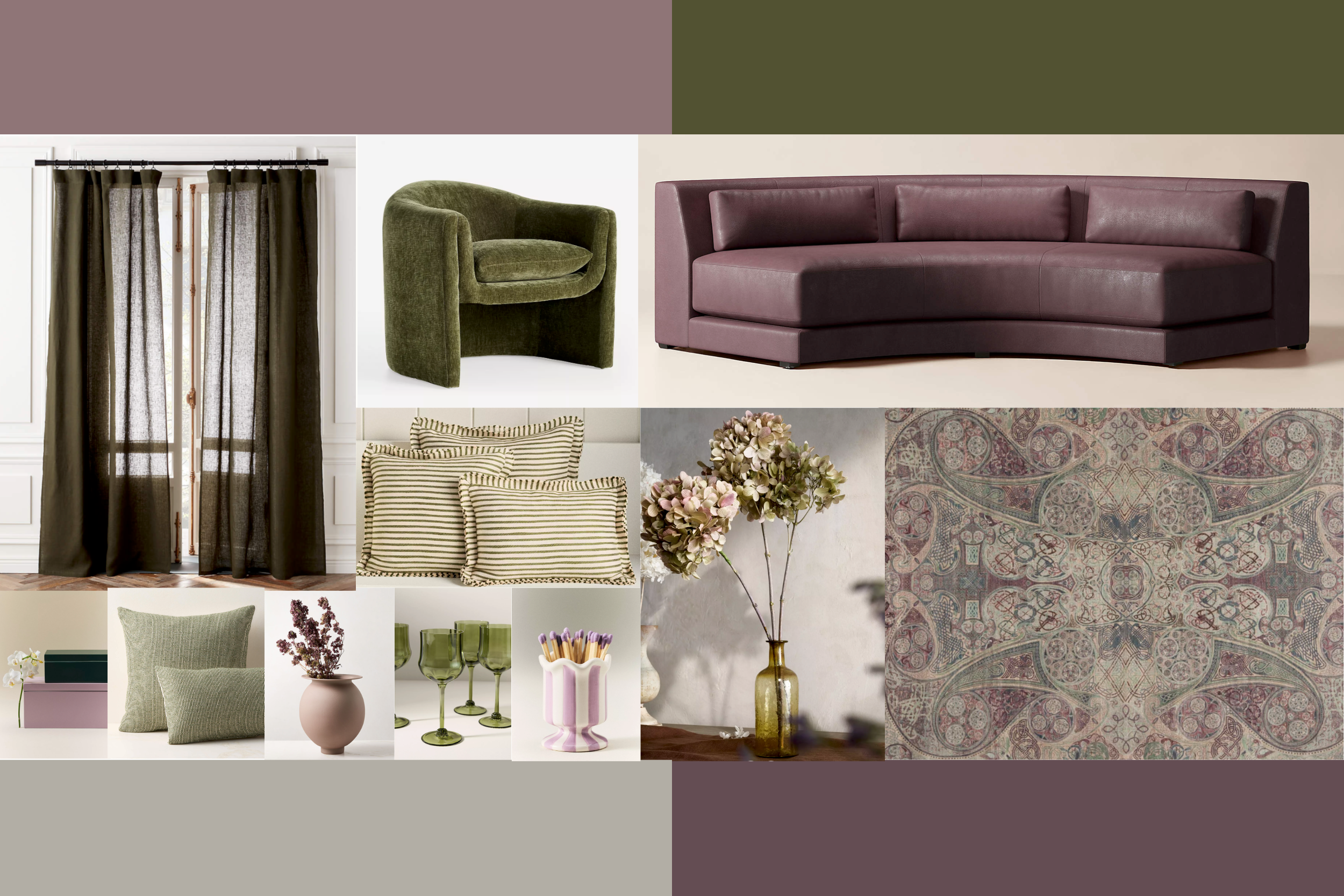 Lavender &amp; Olive Color Palette