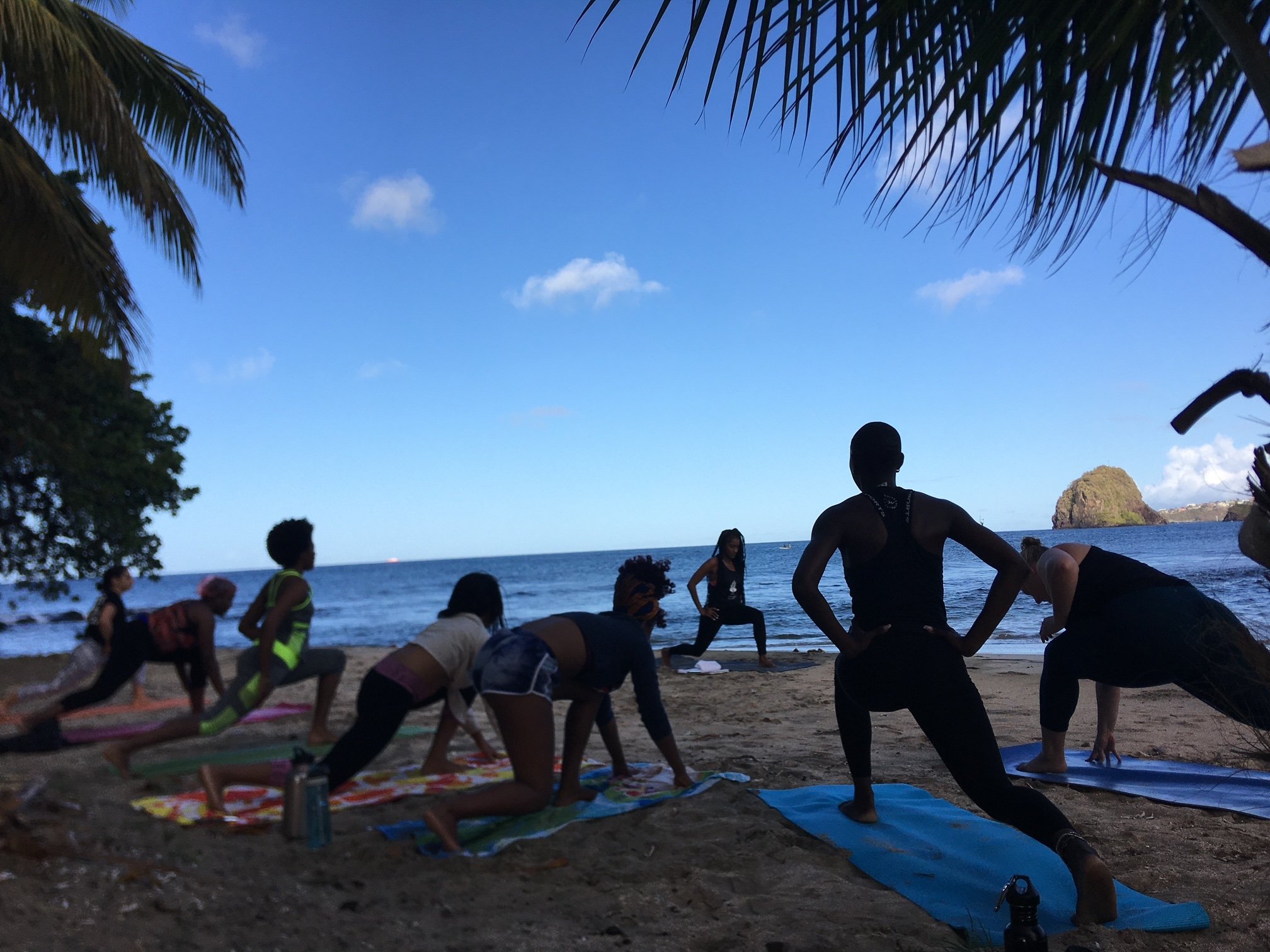happy-brown-girl-on-the-beach-soka-gyal-march-14-2020-lunge-yoga-in-st-vincent-and-the-grenadines.JPG