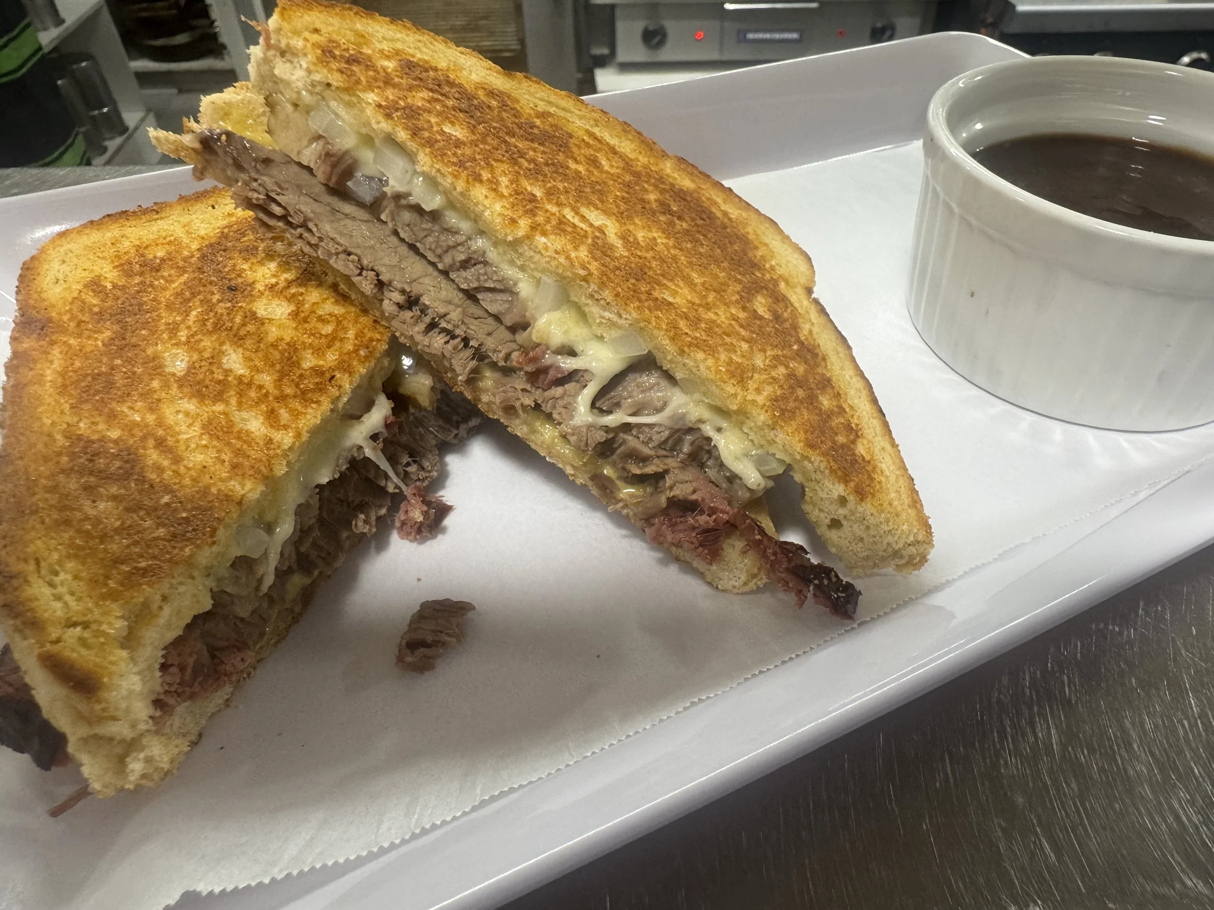 Brisket Toasted Sandwich & Gravy Dip (Previous Menu)