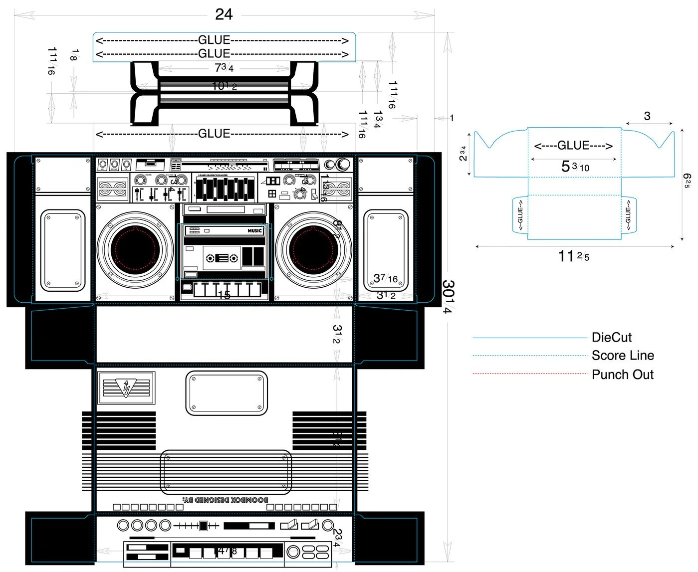 Production file for DIY boombox toy