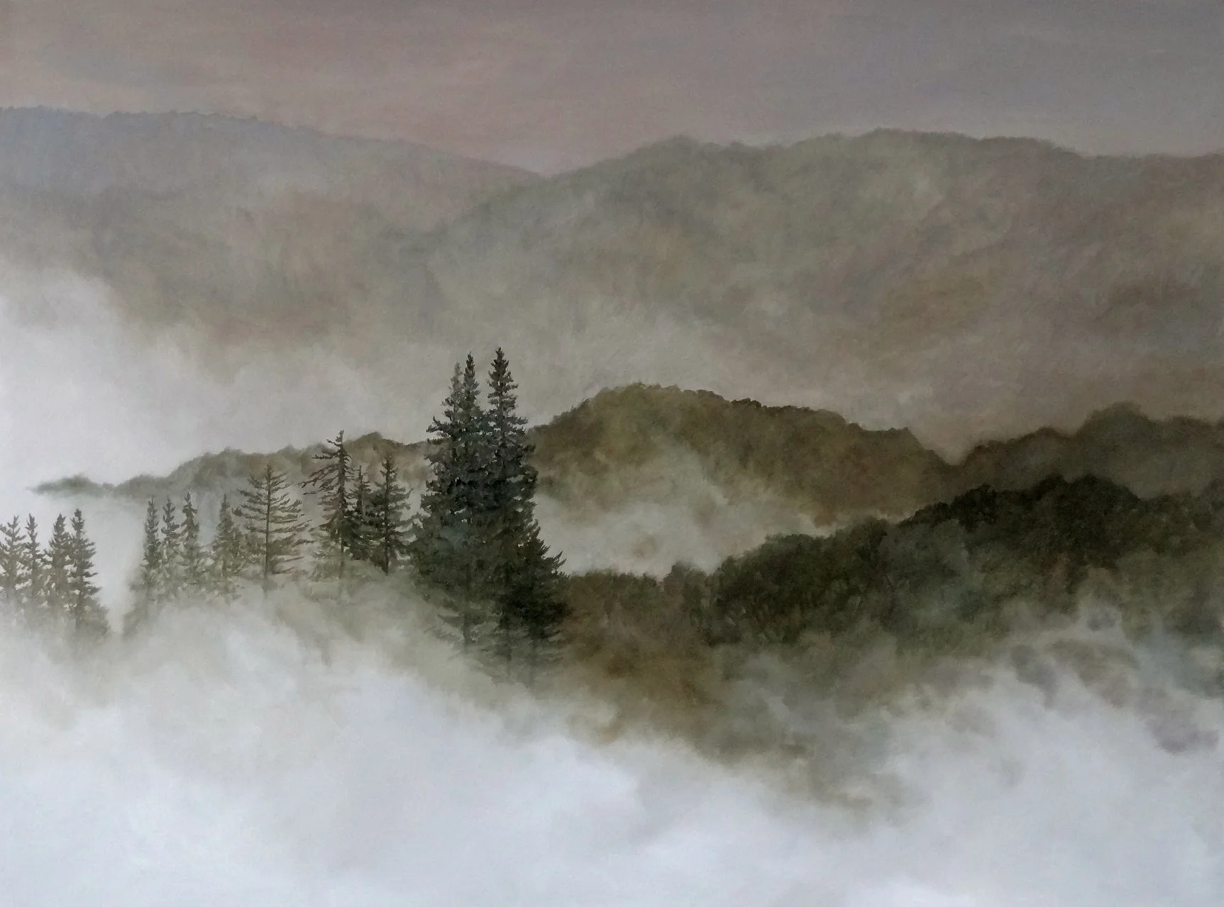 "Fog Near Black Mountain" 30 x 40" SOLD