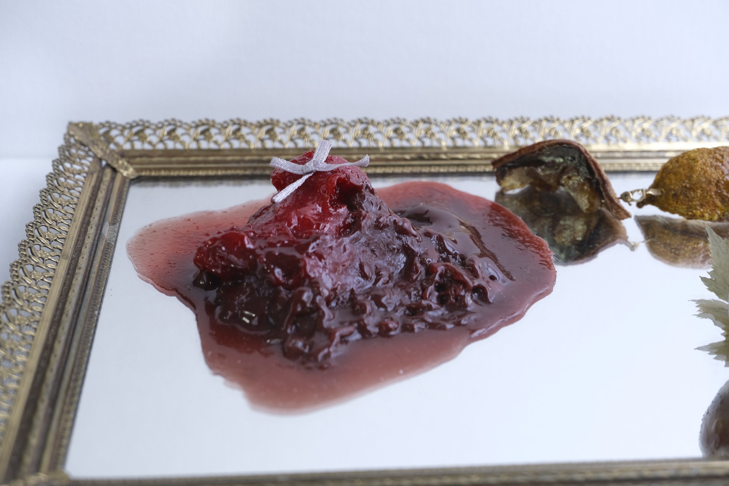 “hunger and desire”
found materials, gelatin
2024