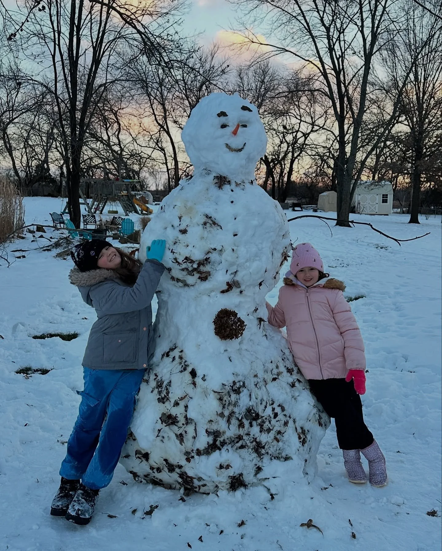She's earned a permanent spot on the feed. Forget hot frosty&mdash;maybe we'll have a sweet granny in the backyard come morning. ❄️ This extended break has been a blessing with these three.