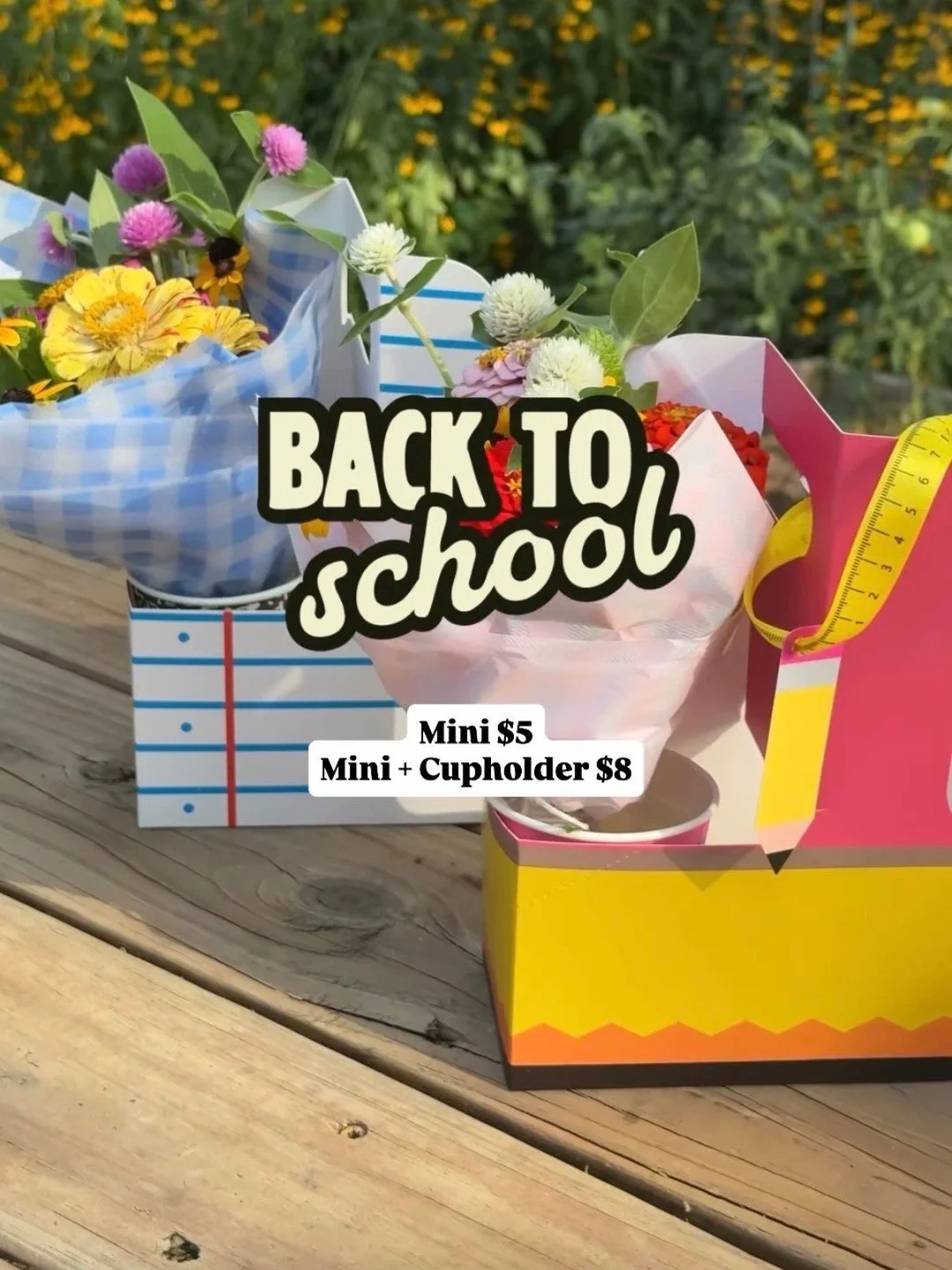Back to School Minis are on the truck TODAY, plus pre-made and build your own stems. 

🌻 Thursday, 3&ndash;6:30pm or until sold out.
📍 8305 Lewis Drive, Lenexa
(Fresh Start Parking Lot)

Details: www.gracegracegardens.com/find-the-truck