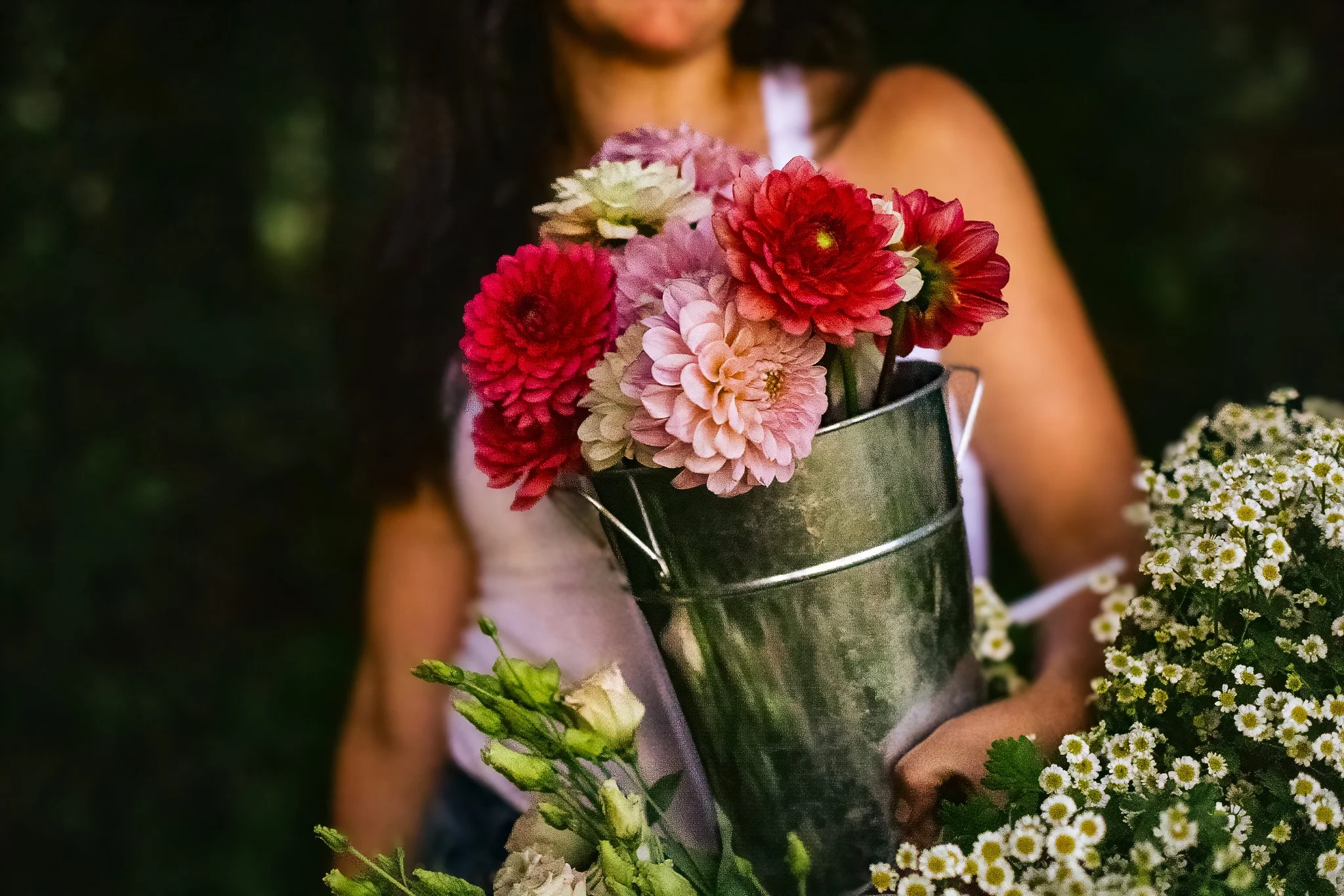 Locally grown hand-wrapped bouquet from Grace Grace Garden flower farm in Lenexa, KS