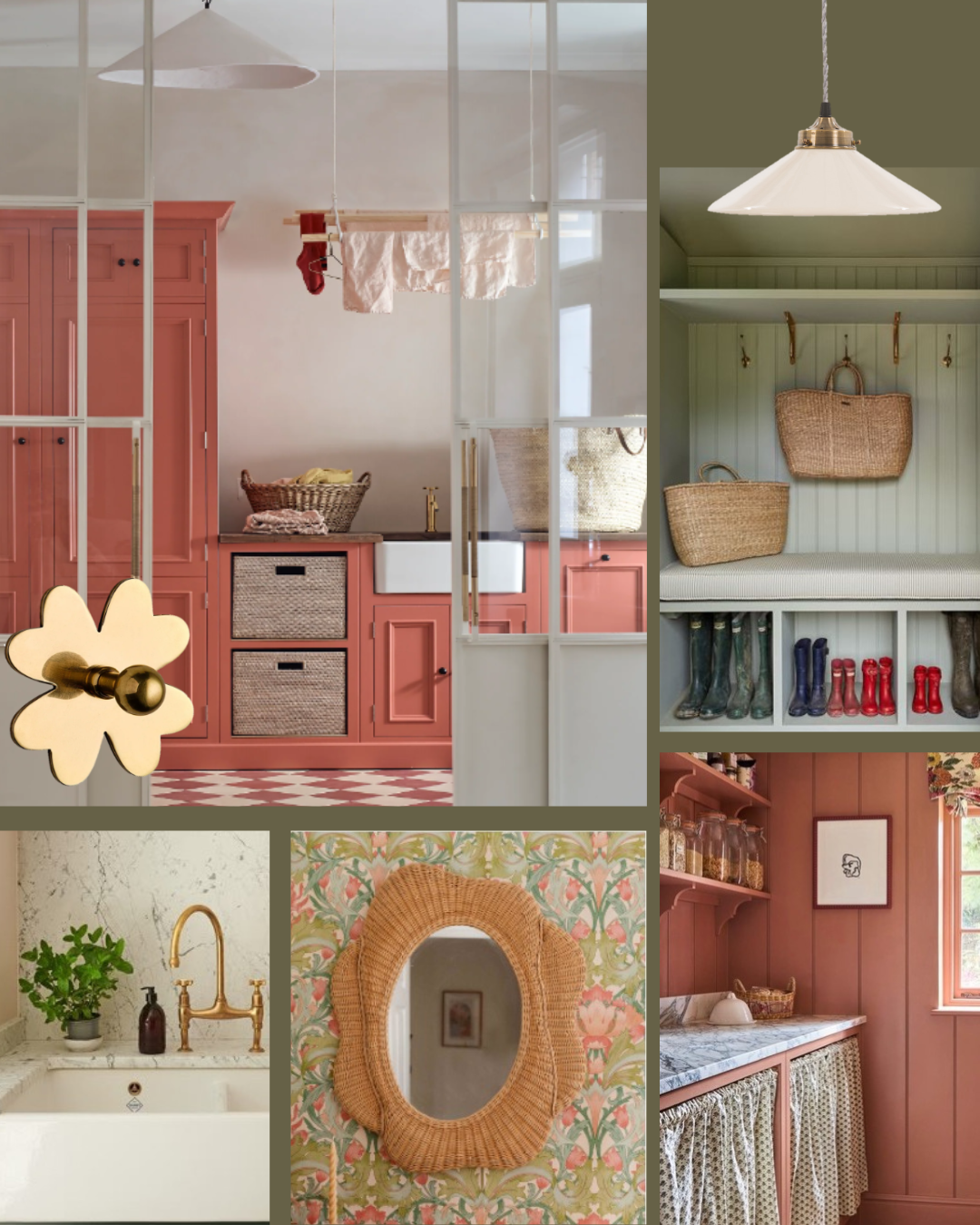 PINK AND GREEN BOOT ROOM STYLE BOARD