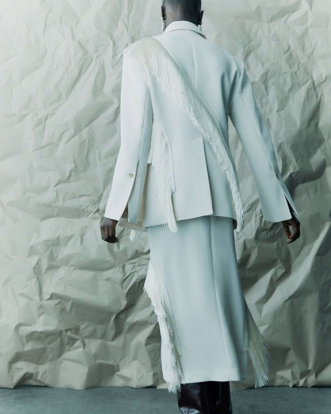 @daybirgeretmikkelsen&rsquo;s Pre-AW25 collection explores the dialogue between texture and form. Tailoring is softened through movement, fringe and drape; where precision meets tactility and minimalism reveals its most expressive side.

To book an a