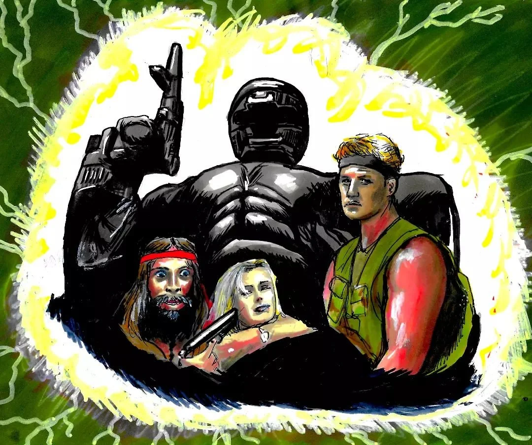 new wacky image for the wacky 80s film #robowar and the @wewatchbadfilms crew. Pencil, pen and ink on paper. #films #badfilms #badmovies #podcast #filmreview #moviereview #filmpodcast #art #artist #creativearts #illustration #creativity #creativearts