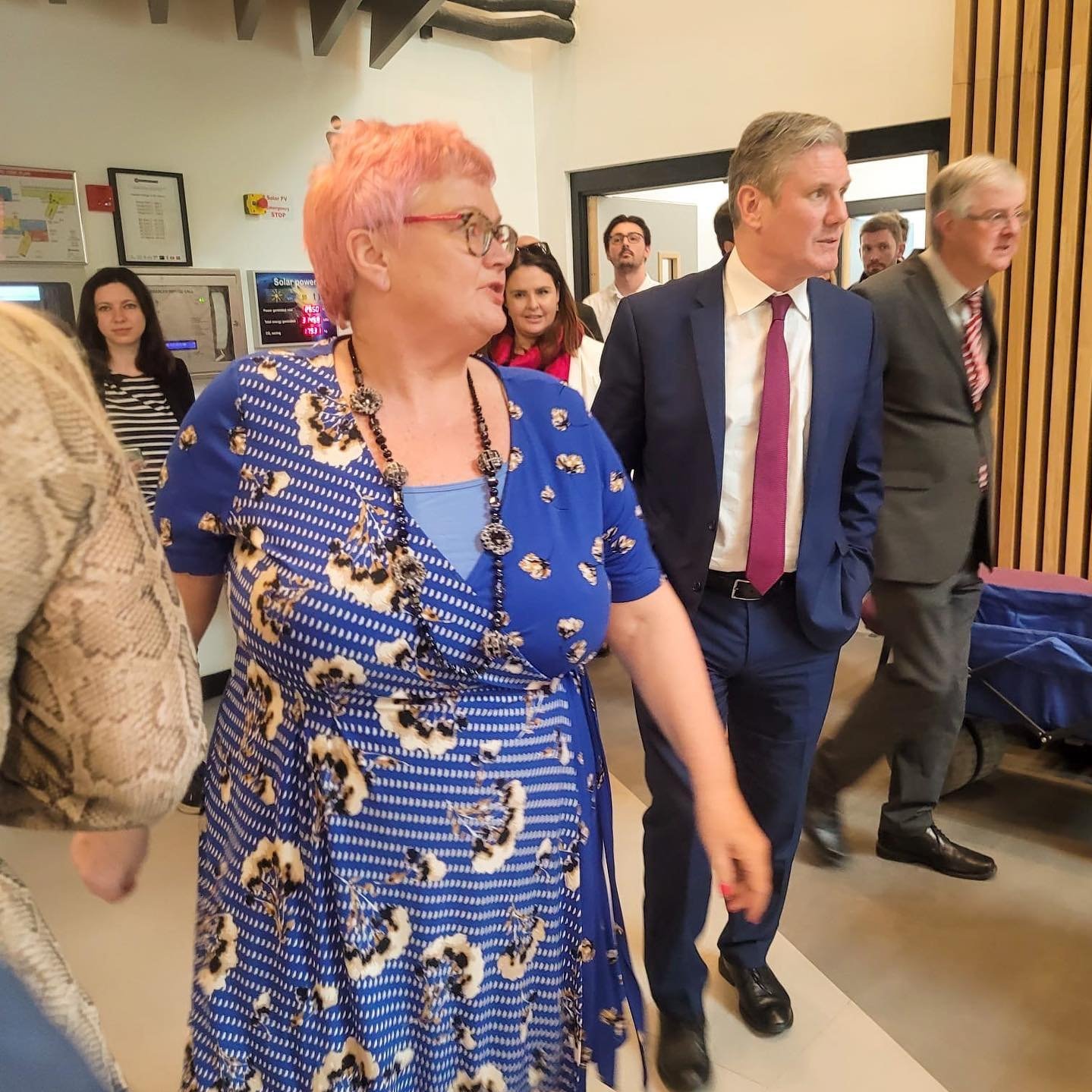 Carolyn alongside Sir Keir Starmer and Mark Drakeford