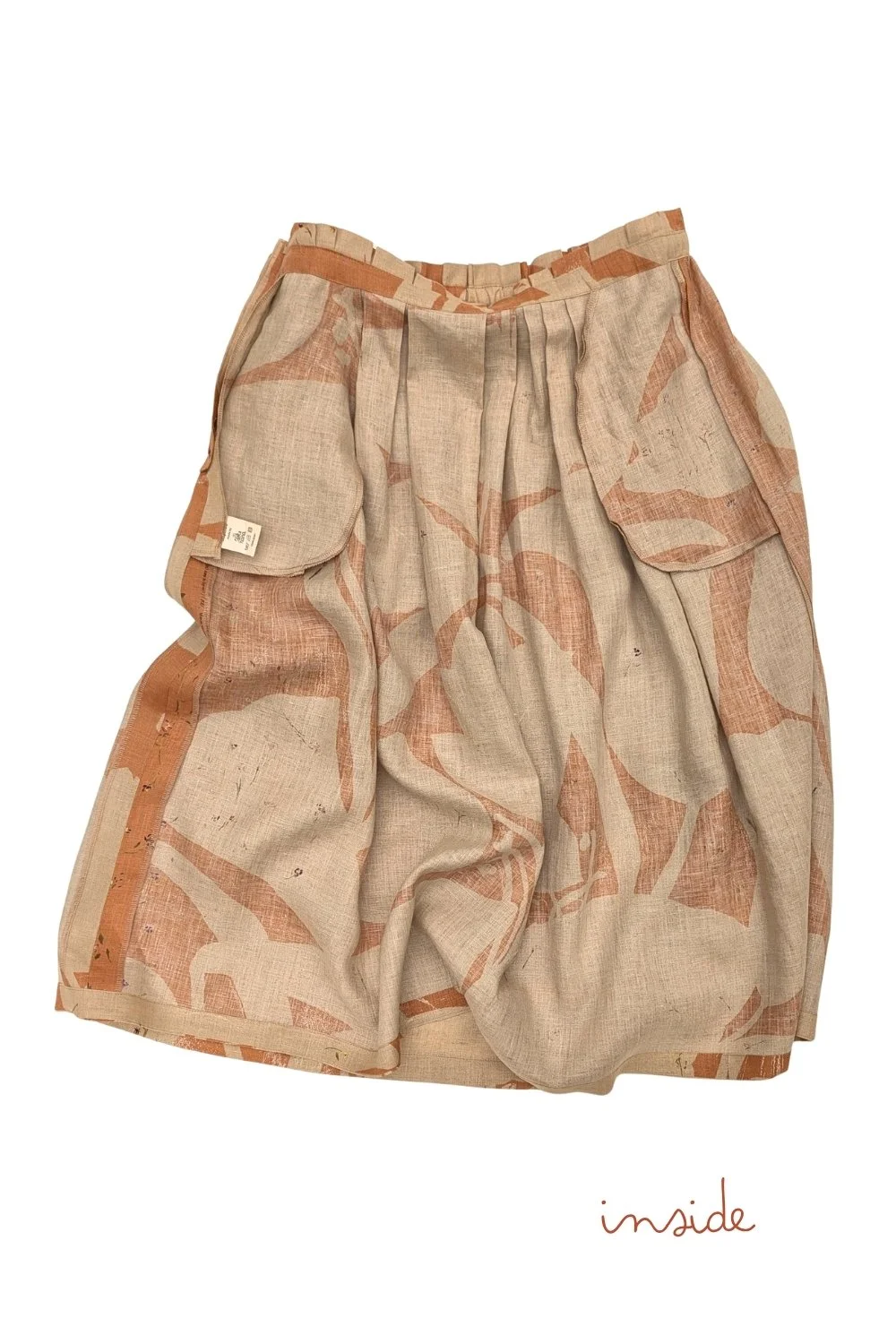 momo pleat skirt - peach - inside.jpg