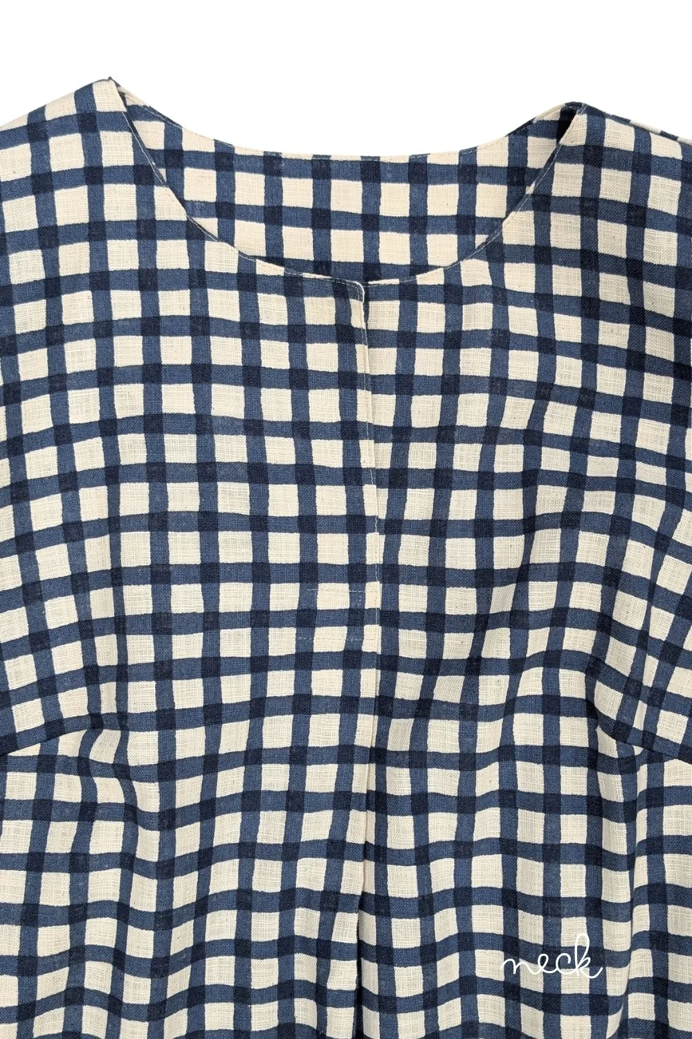 Hannah Check Dress - neckline.jpg