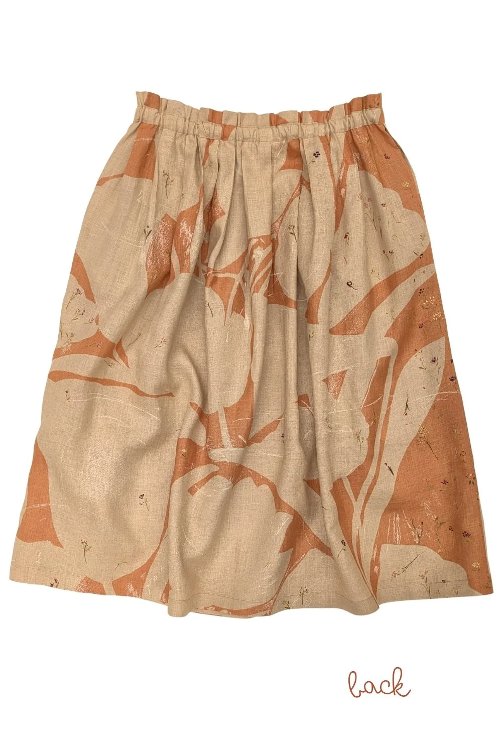 momo pleat skirt - peach - back.jpg