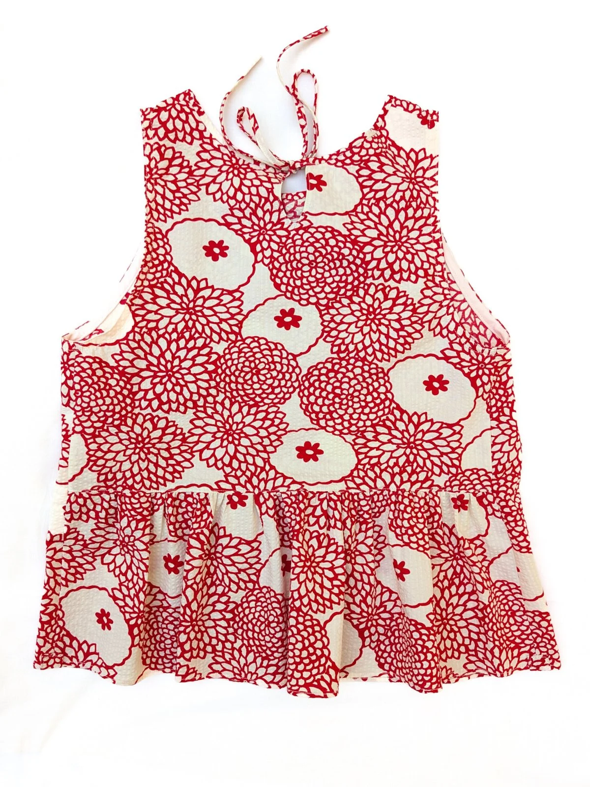 dahlia seersucker top tie detail