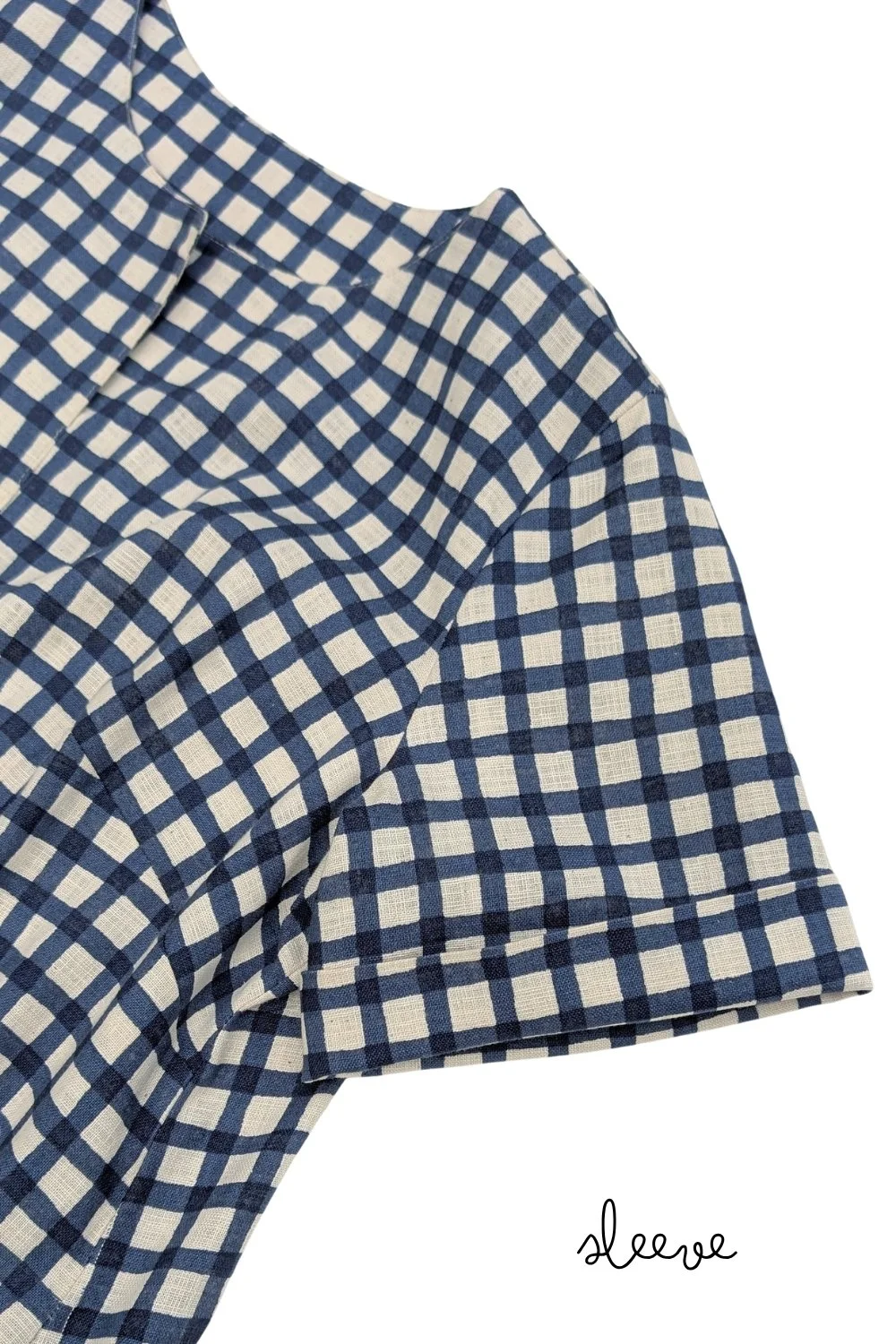 Hannah Check Dress - sleeve detail.jpg
