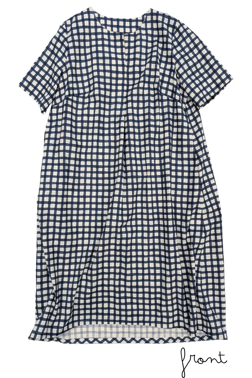 Francis Check Midi Dress - Indigo