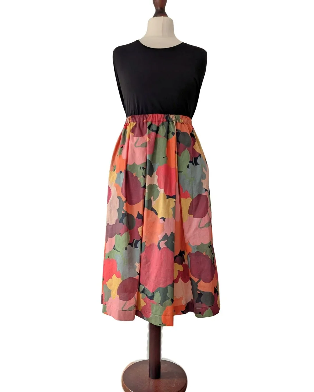 marina abstract skirt on a tailors dummy