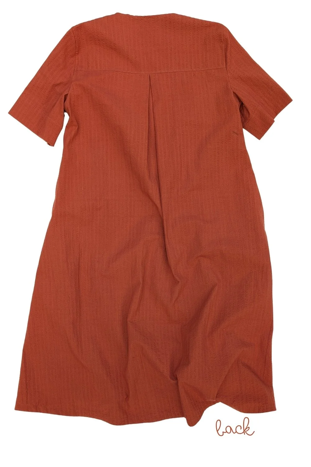 Hannah Dress - rust seersucker - back.jpg