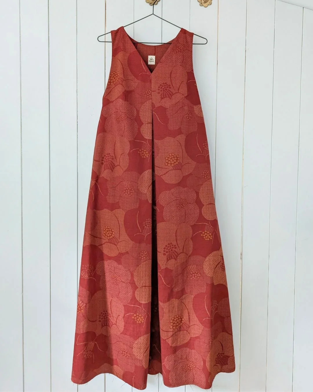 burnt red flower print sleeveless maxi dress.jpg