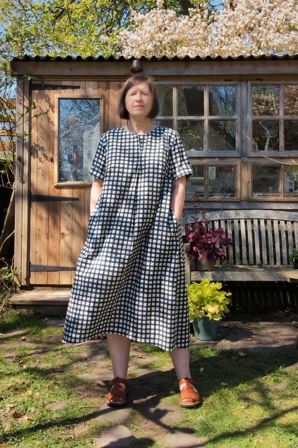 Hannah Check Dress - Model.jpg
