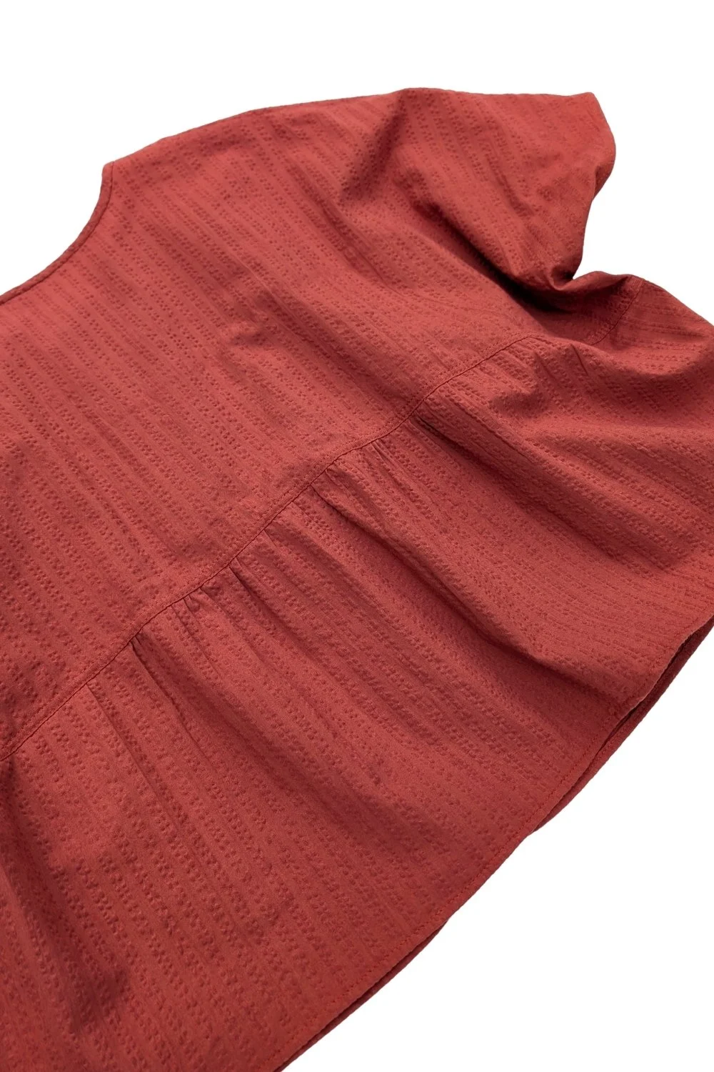 hannah t-shirt top - rust seersucker - back detail.jpg