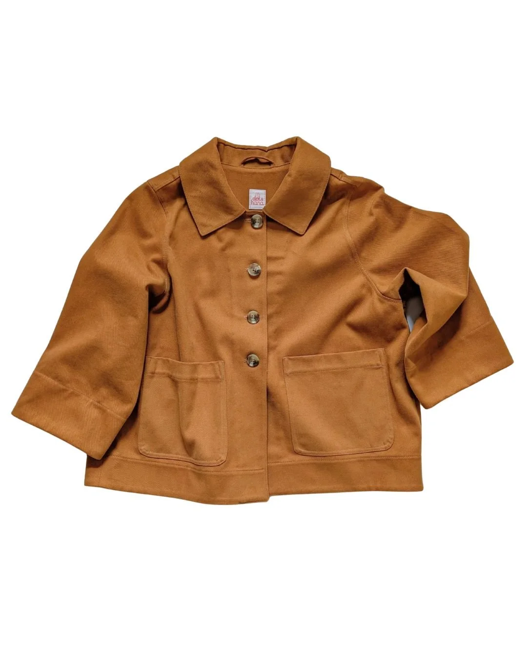 frankie chore jacket - ochre - main front view flatlay.jpg