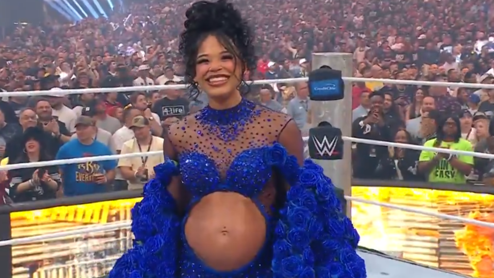 H Bianca Belair ανακοινώνει την εγκυμοσύνη της στην WrestleMania 42