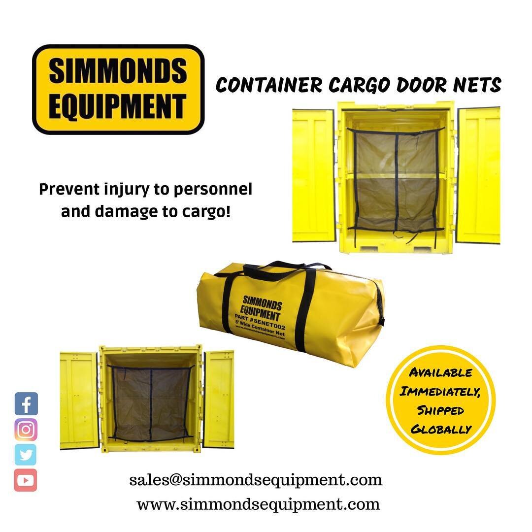 Our container nets help prevent injury to personnel and damage to contents when opening doors if they have shifted during transit. Nets can be supplied as an option with all Simmonds Equipment sales and rental containers or can be purchased individua