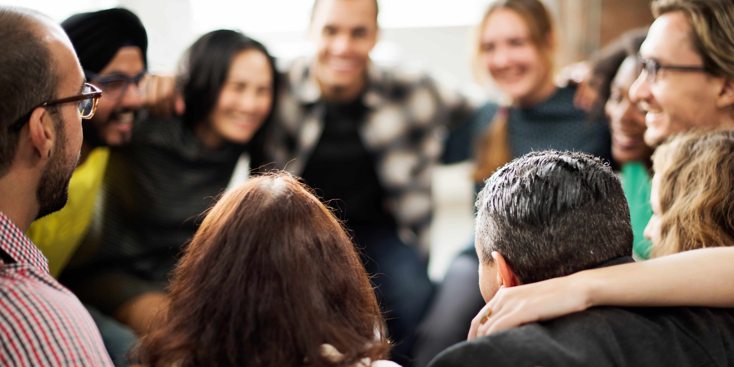 Group Of Happy People Together Laughing And Enjoying Themselves