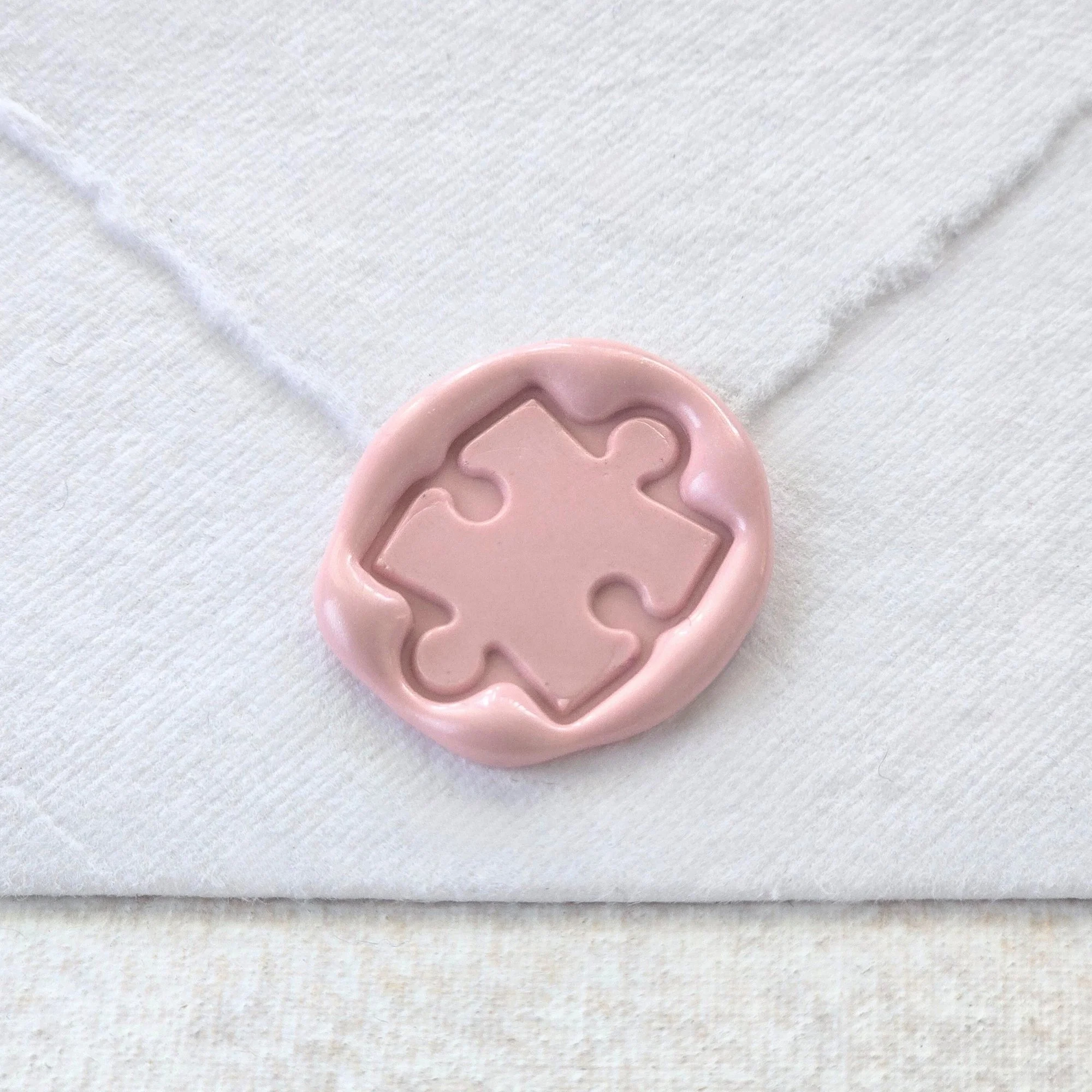 Puzzle Piece- Handmade Self-Adhesive Wax Seals